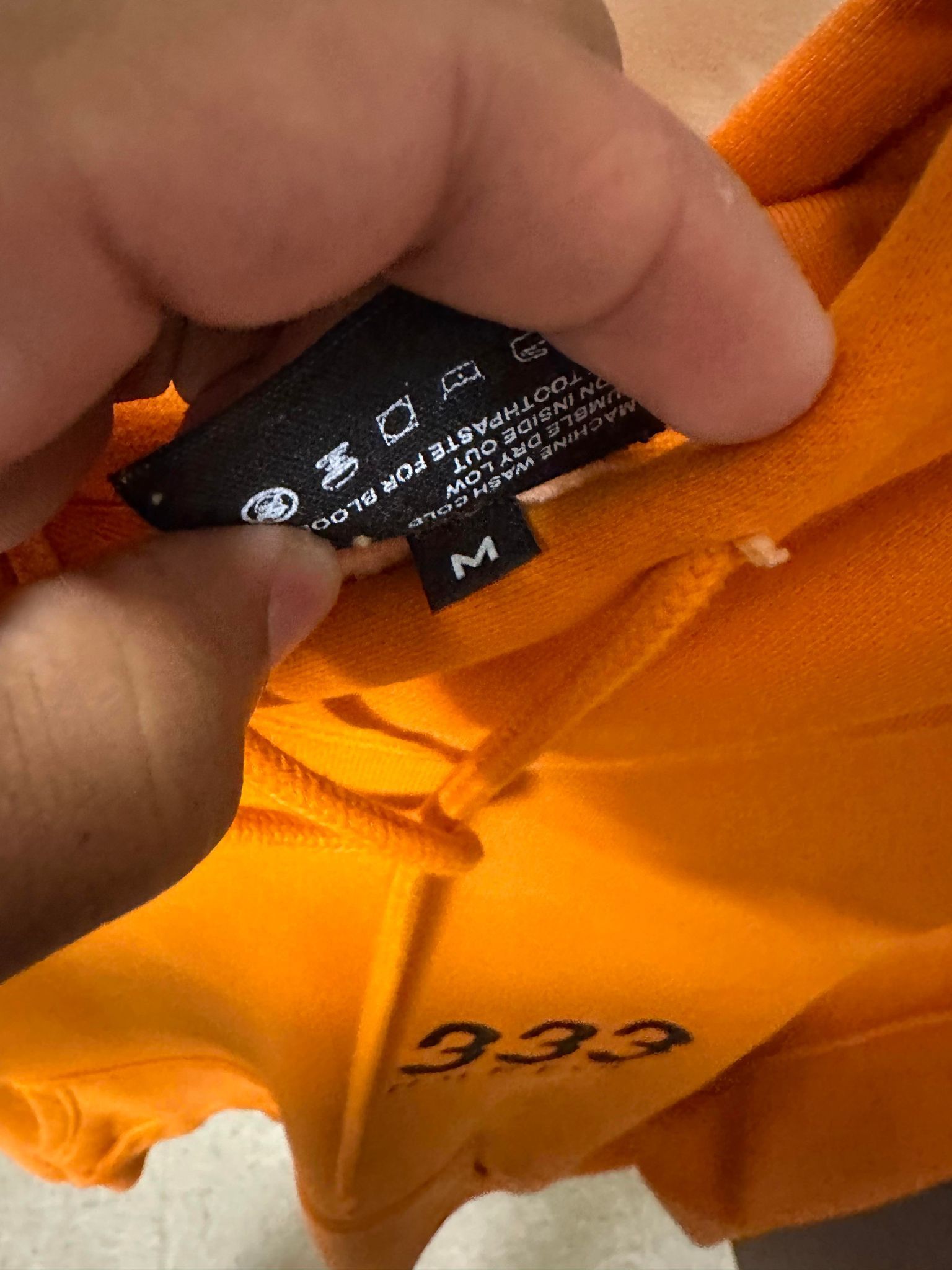 Half Evil Half Evil 333 Embordered Orange Hoodie Size US M / EU 48-50 / 2 - 2 Thumbnail