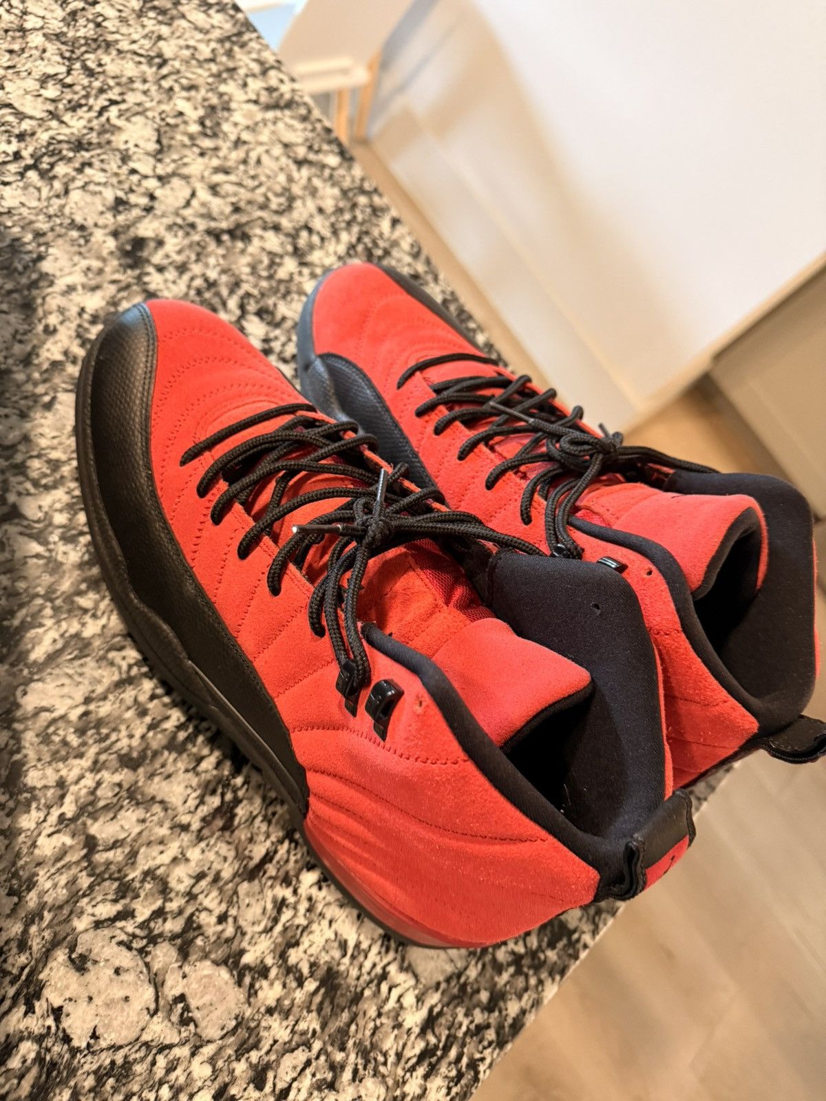 Jordan Brand Jordan 12 Retro "Reverse Flu Game" Size US 12 / EU 45 - 7 Thumbnail
