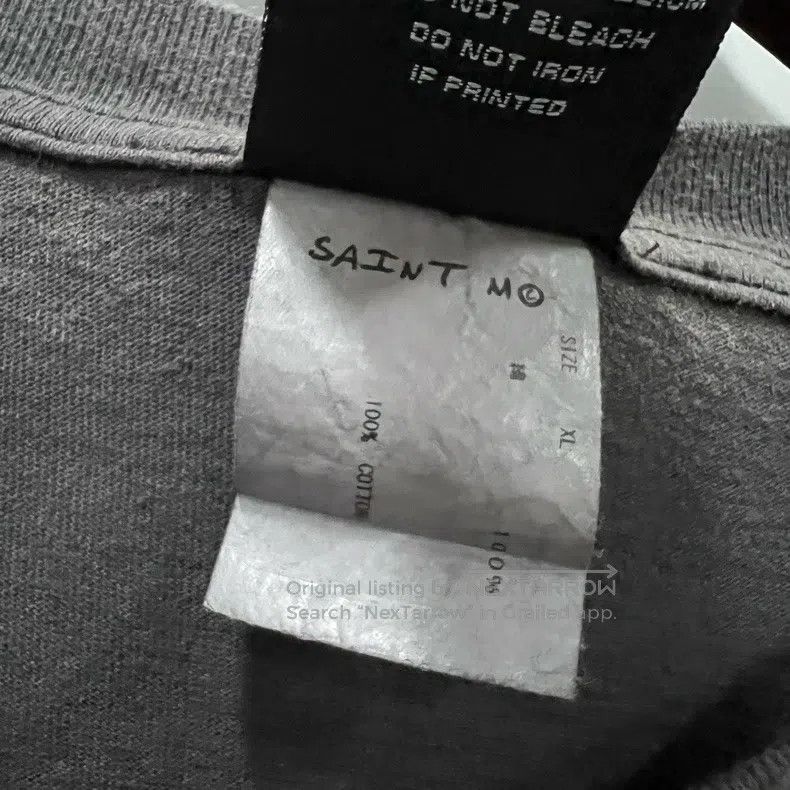 Saint Michael Saint Michael Grey letterprint logo long sleeves Size US XL / EU 56 / 4 - 3 Thumbnail