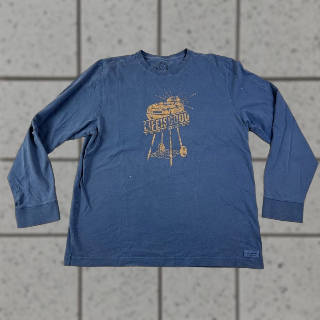 Life is Good Life is Good Long Sleeve Shirt Size L Blue Classic Fit Men T-Shirt Size US L / EU 52-54 / 3 - 1 Thumbnail