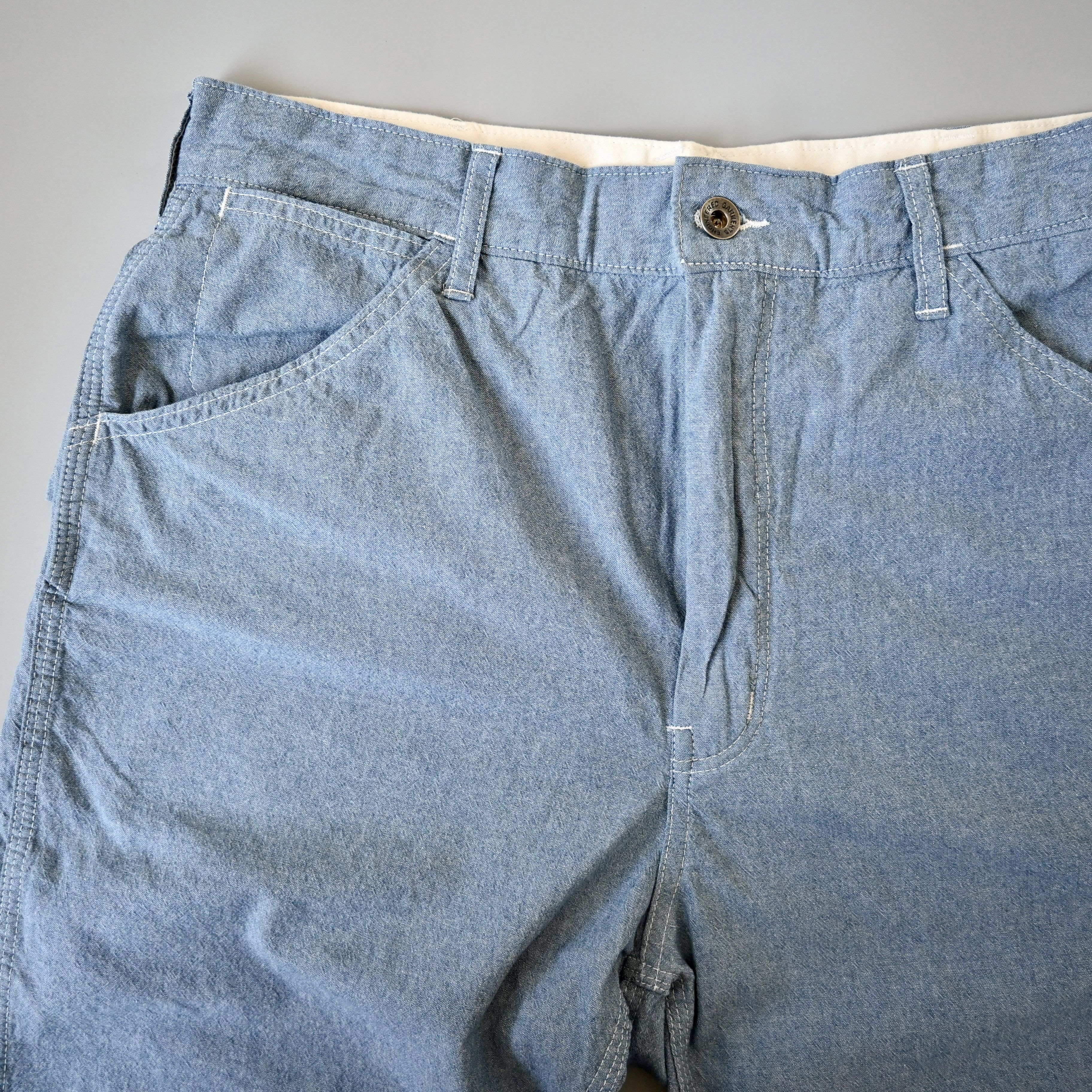 Engineered Garments UNUSED, Engineered Garments painter shorts, chambray, XS Size US 30 / EU 46 - 3 Thumbnail