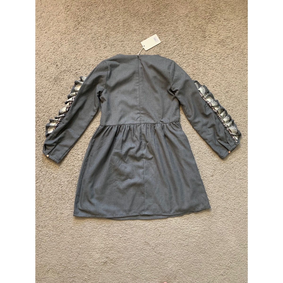 Other CARREMENT BEAU GIRL GREY RIFFLE DRESS Size XS / US 0-2 / IT 36-38 - 8 Thumbnail