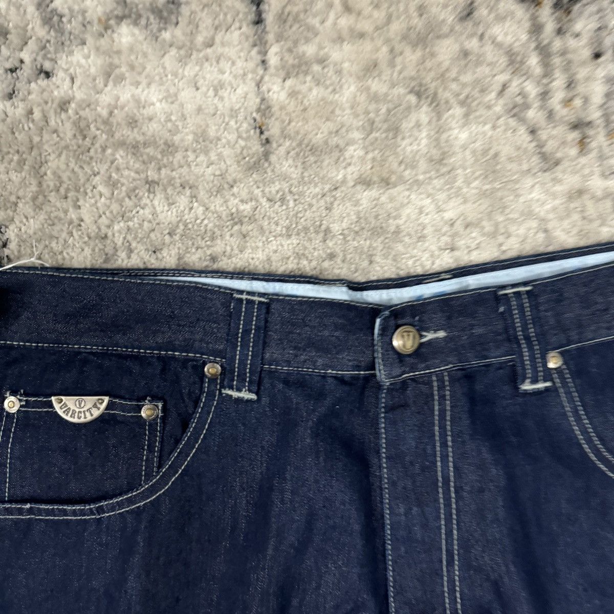 JNCO × Japanese Brand × Vintage Crazy Vintage y2k Varcity baggy wide leg cargo jeans NWT Size US 36 / EU 52 - 5 Thumbnail