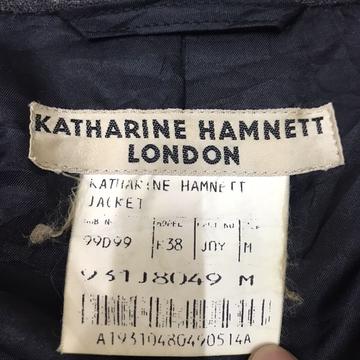 Japanese Brand Katharine Hamnett London Wool Blazer Long Size 38S - 4 Thumbnail