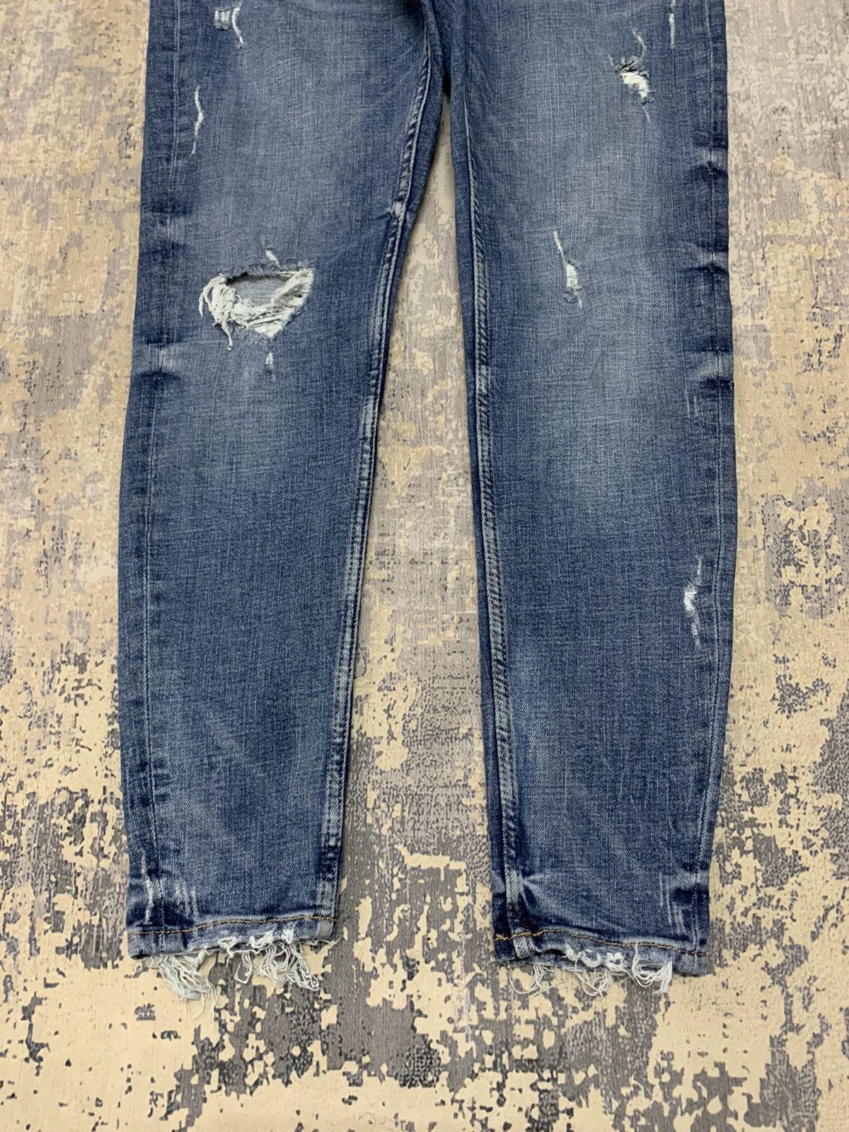 Designer × Jean × Zara Zara Thrasher Skinny-Fit Distressed Jeans 34x30 Size US 34 / EU 50 - 4 Thumbnail