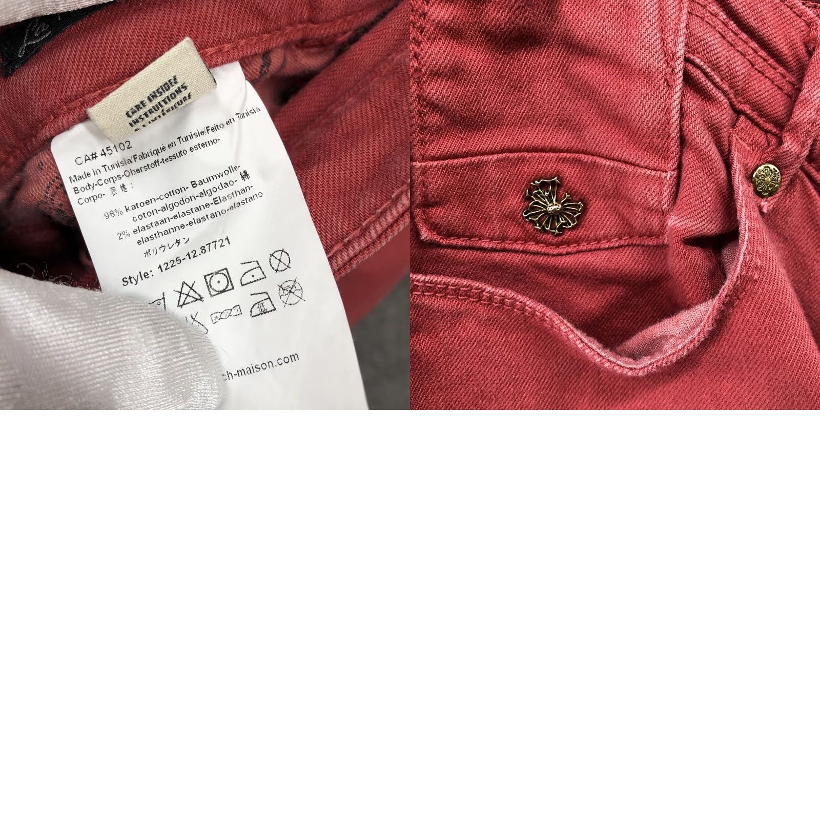 Maison Scotch Maison Scotch La Parisienne Skinny Jeans Womens 27 Zip Ankle Cropped Low Rise Denim Cotton Blend Red 5-Pocket Womens Jeans Rock Style Size 27" / US 4 / IT 40 - 9 Thumbnail