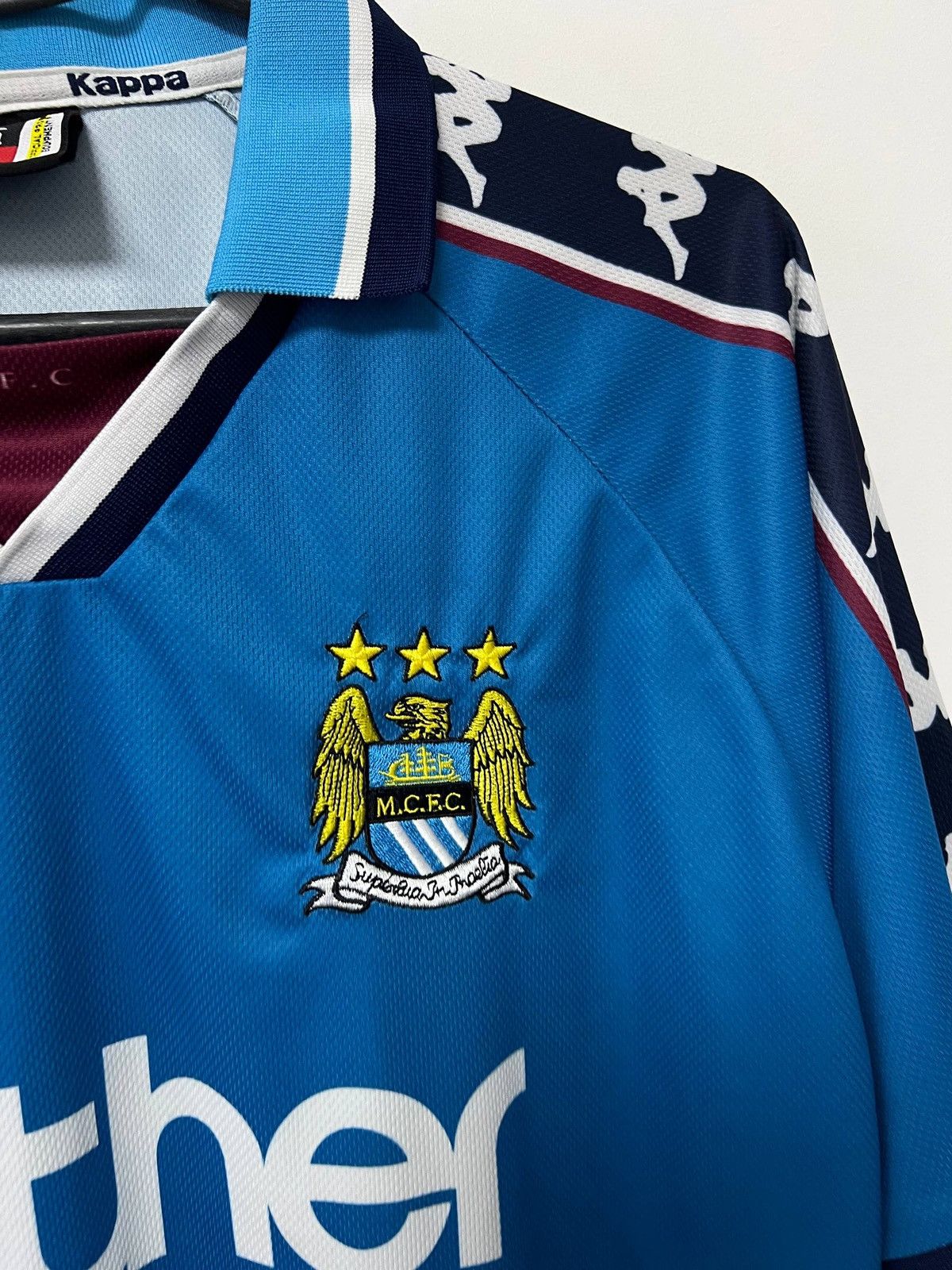 Kappa Vintage Manchester City 1997 1998 1999 Football Shirt L Size US L / EU 52-54 / 3 - 7 Thumbnail