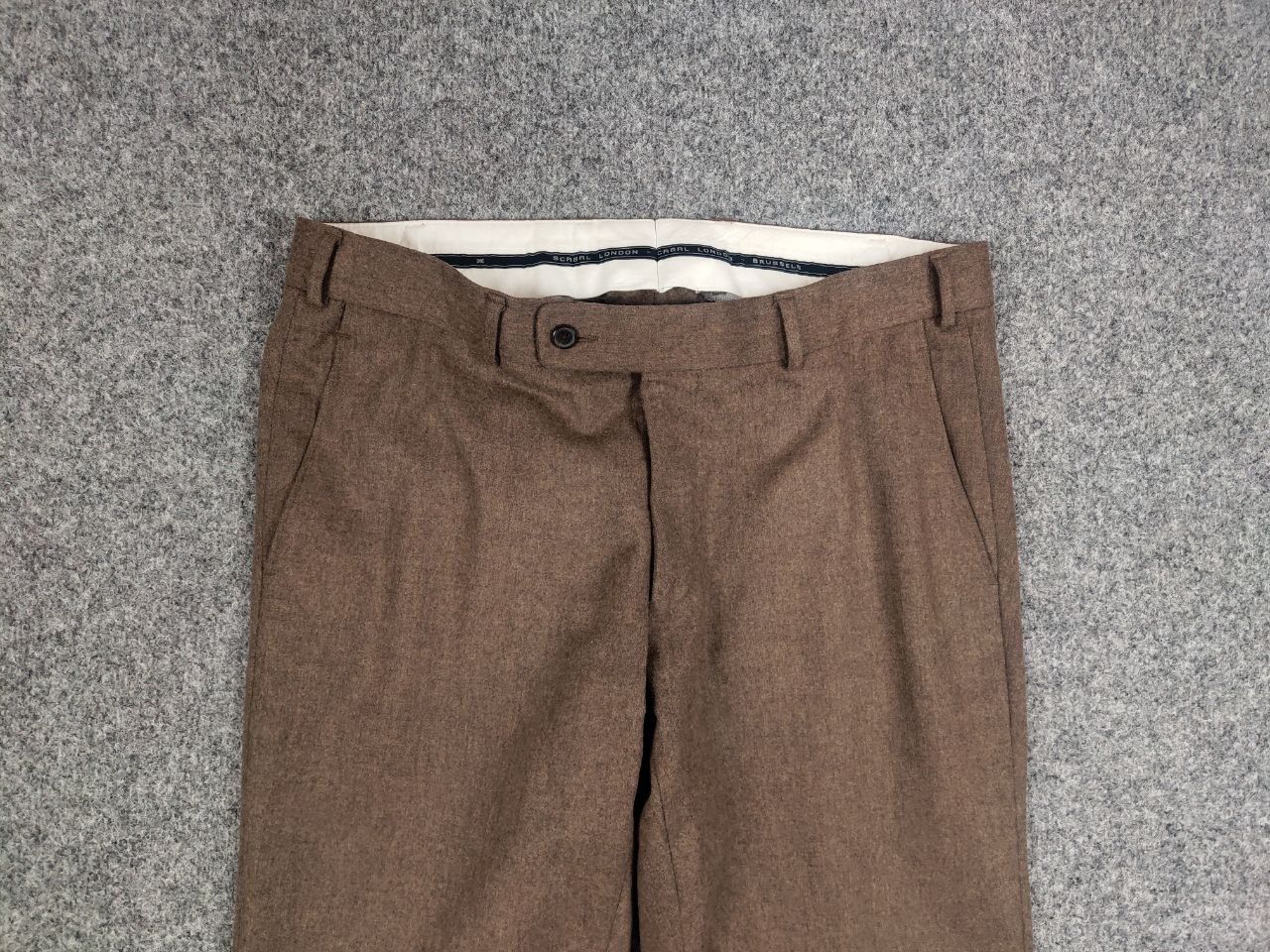 SCABAL Scabal schurwolle Design Classic Brown Ankle Trouser Pants Size US 36 / EU 52 - 7 Thumbnail