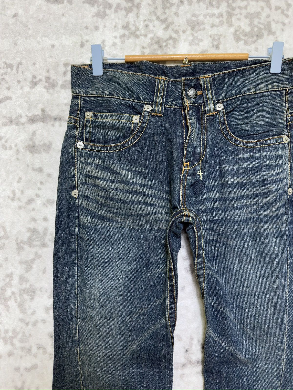 O'Neill Y2K O’Neill Flared Spiral Leg Jeans Embroidered Cross Denim Size US 30 / EU 46 - 6 Thumbnail