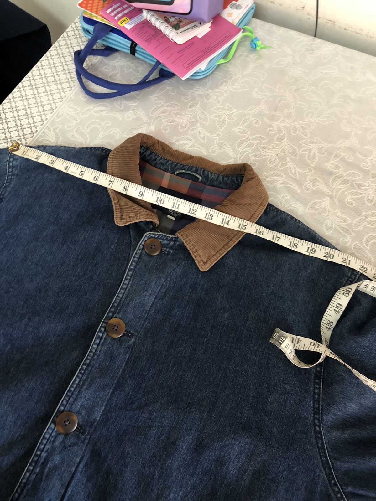 Lands' End Vintage Land's End Parka Denim Jacket Size US L / EU 52-54 / 3 - 15 Thumbnail