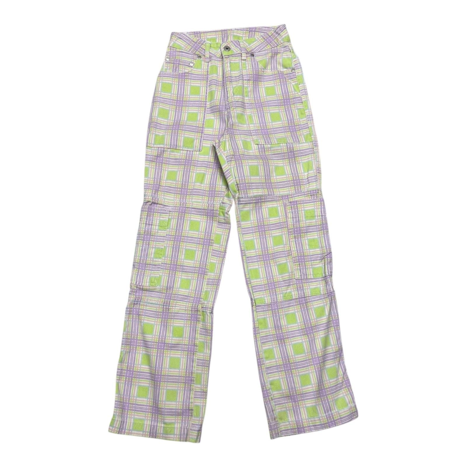Other RUGGED JEANS Plaid Pastel Streetwear Denim Pants Jeans 24 Size 24" / US 00 / IT 34 - 2 Thumbnail