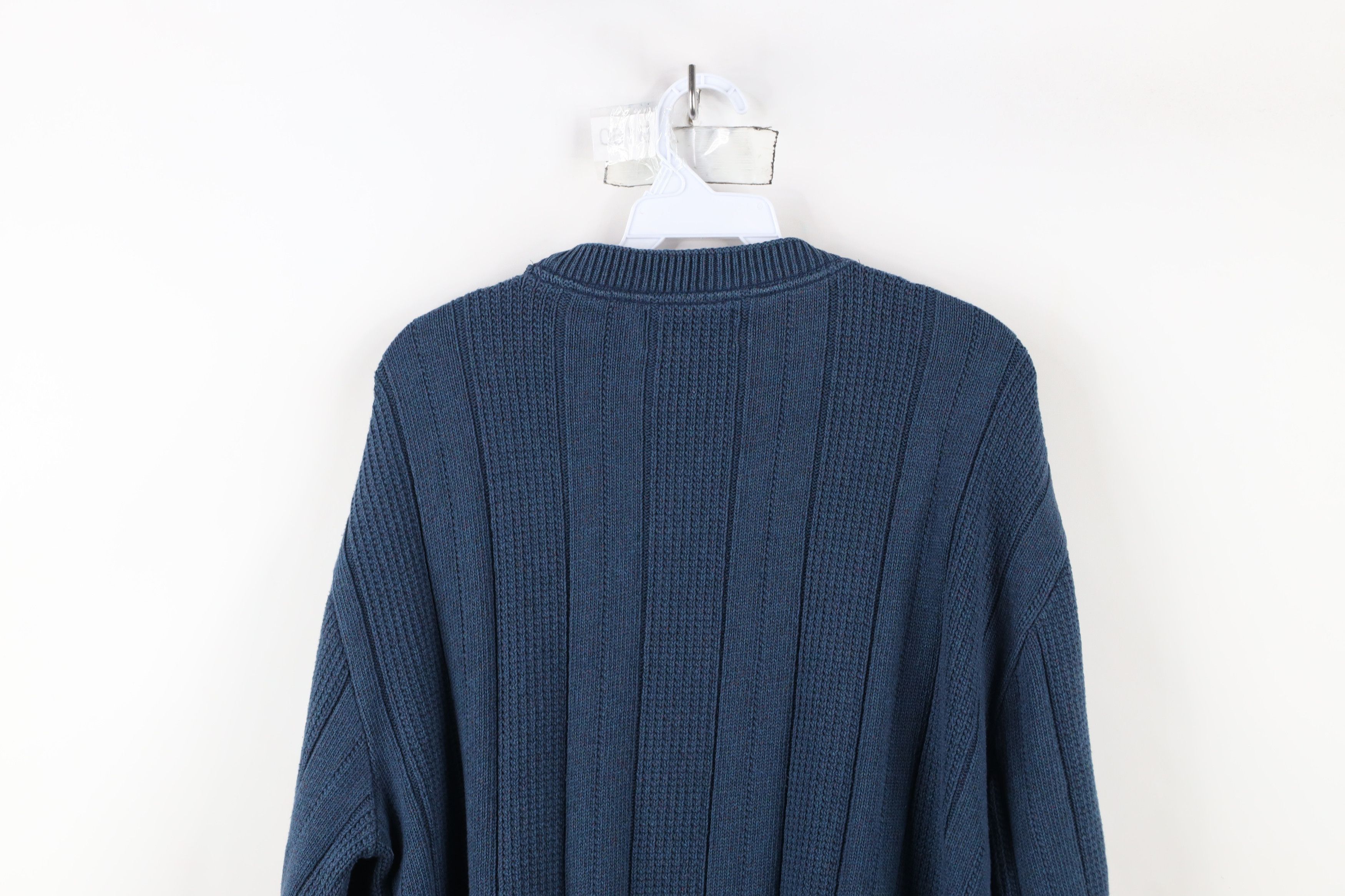 Vintage Vintage 90s Streetwear Framed Ribbed Knit Crewneck Sweater Size US XL / EU 56 / 4 - 9 Thumbnail