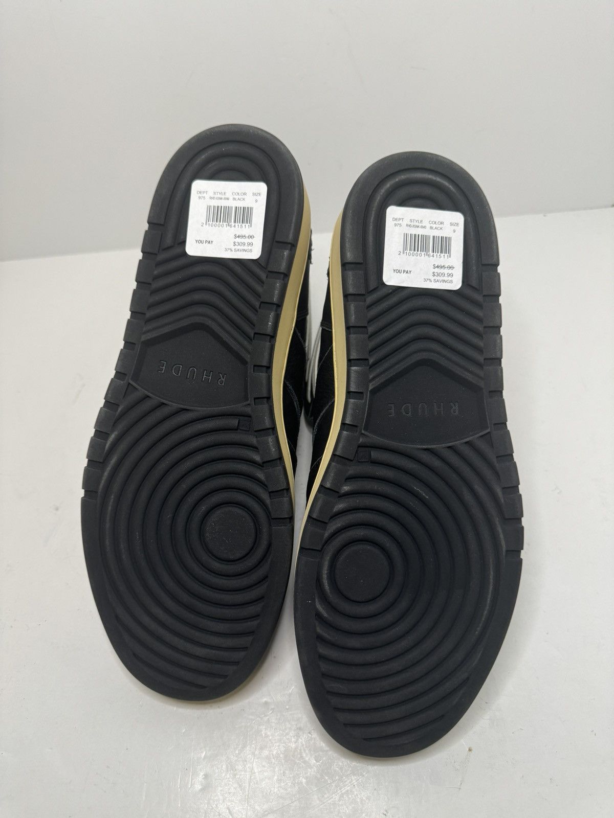 Rhude RHUDE "Rhecess" Leather High-Top Sneakers Black US 9 Size US 9 / EU 42 - 5 Thumbnail