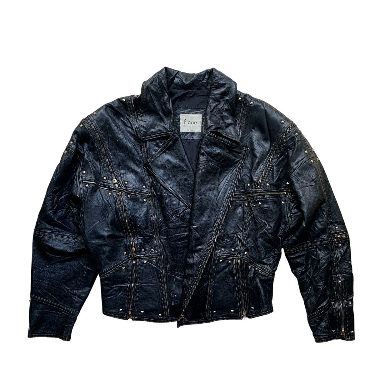 Yoshiyuki Konishi Vintage ficce multi zipper studded sheepskin leather jacket Size US L / EU 52-54 / 3 - 2 Thumbnail