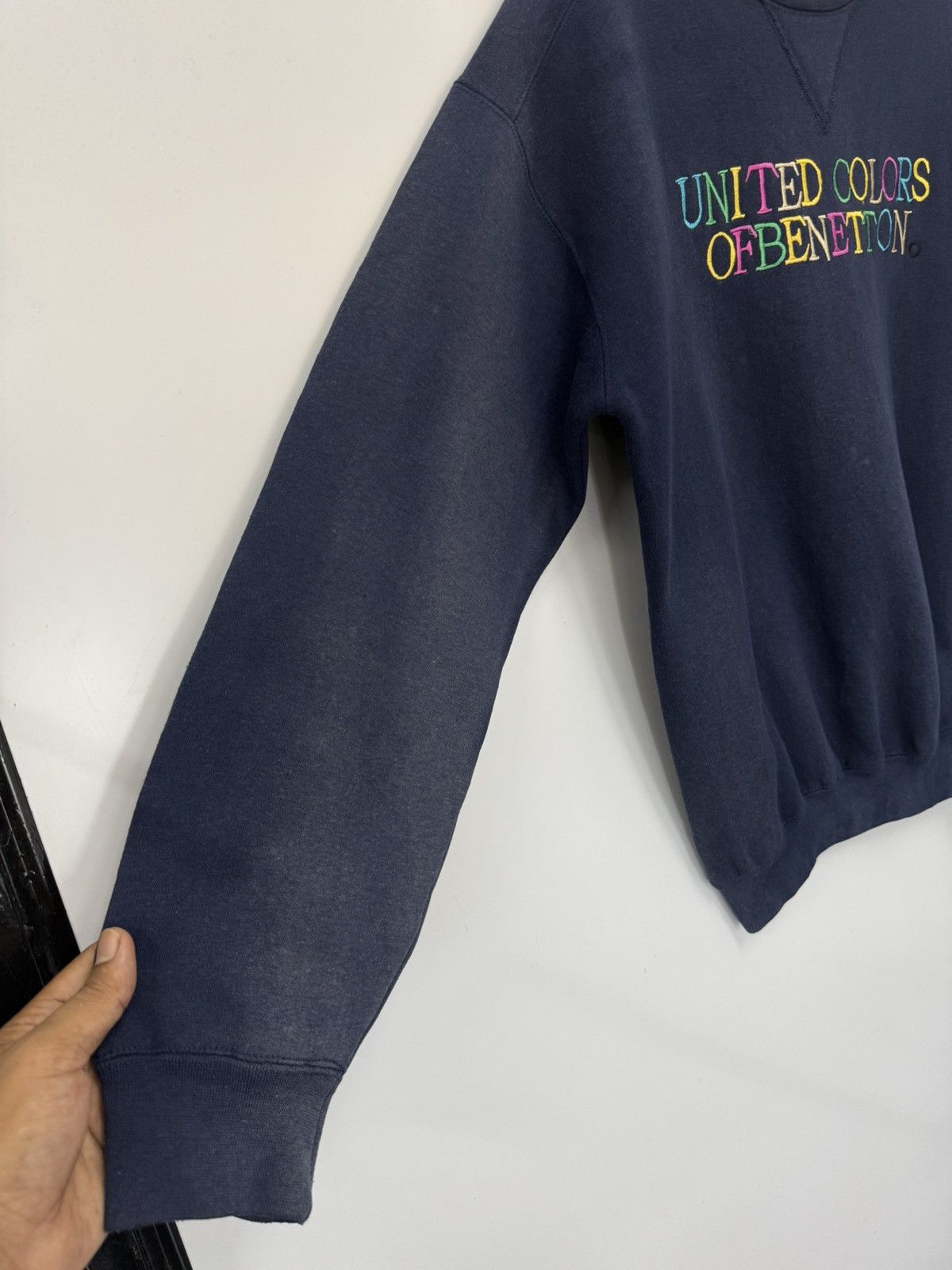 United Colors Of Benetton 🔥 UNITED COLORS OF BENETTON MULTICOLOR EMBROIDED SWEATSHIRT Size US M / EU 48-50 / 2 - 8 Thumbnail