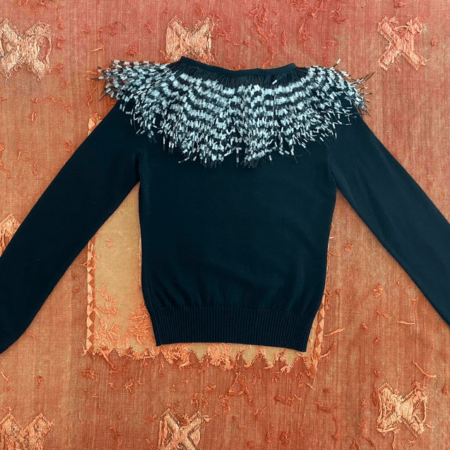 Other Ostrich Feather Cardigan Angelo Tarlazzi Size S / US 4 / IT 40 - 5 Thumbnail