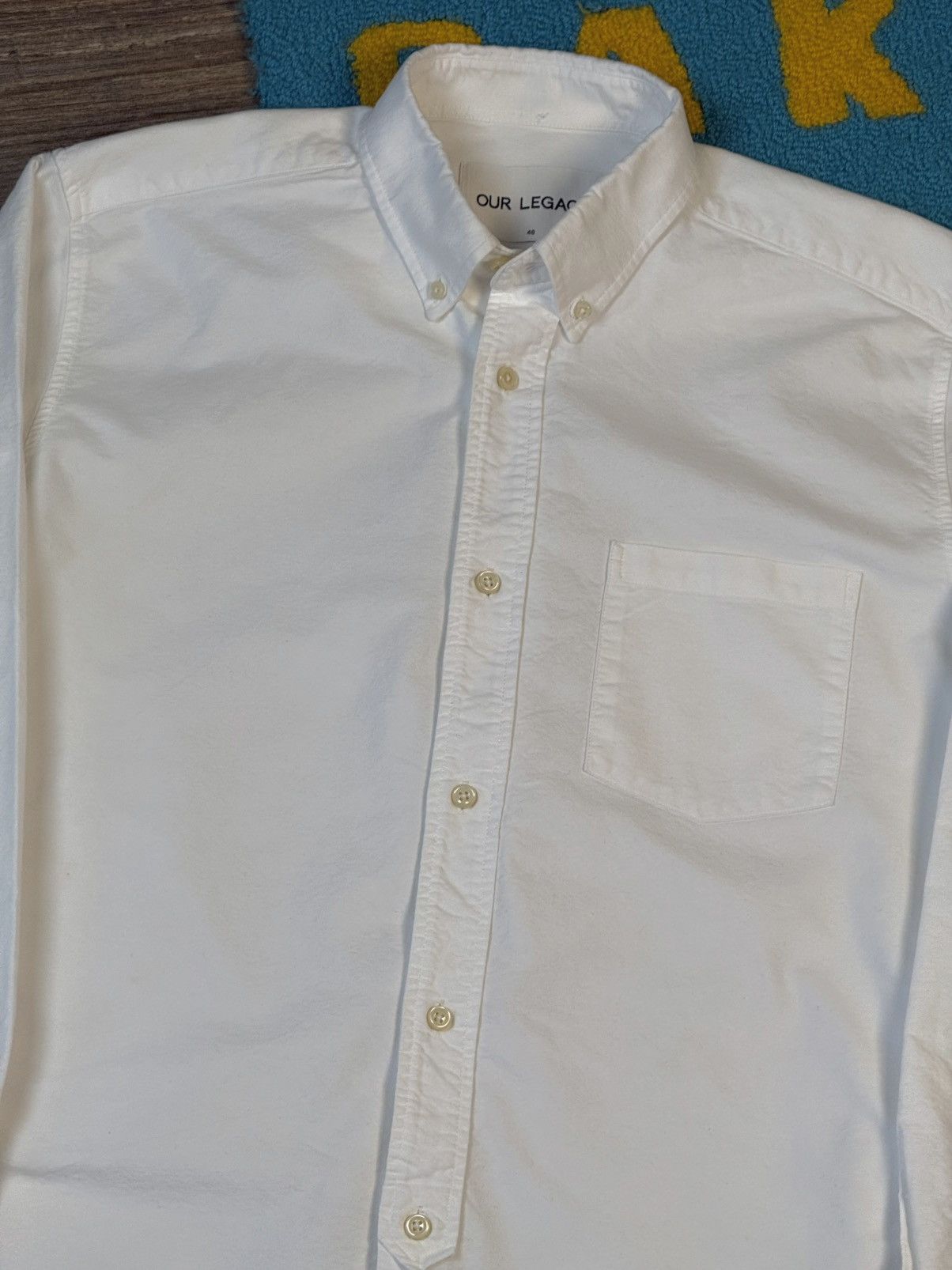 Our Legacy Our Legacy Oxford Buttons Up White Shirt Size US M / EU 48-50 / 2 - 5 Thumbnail