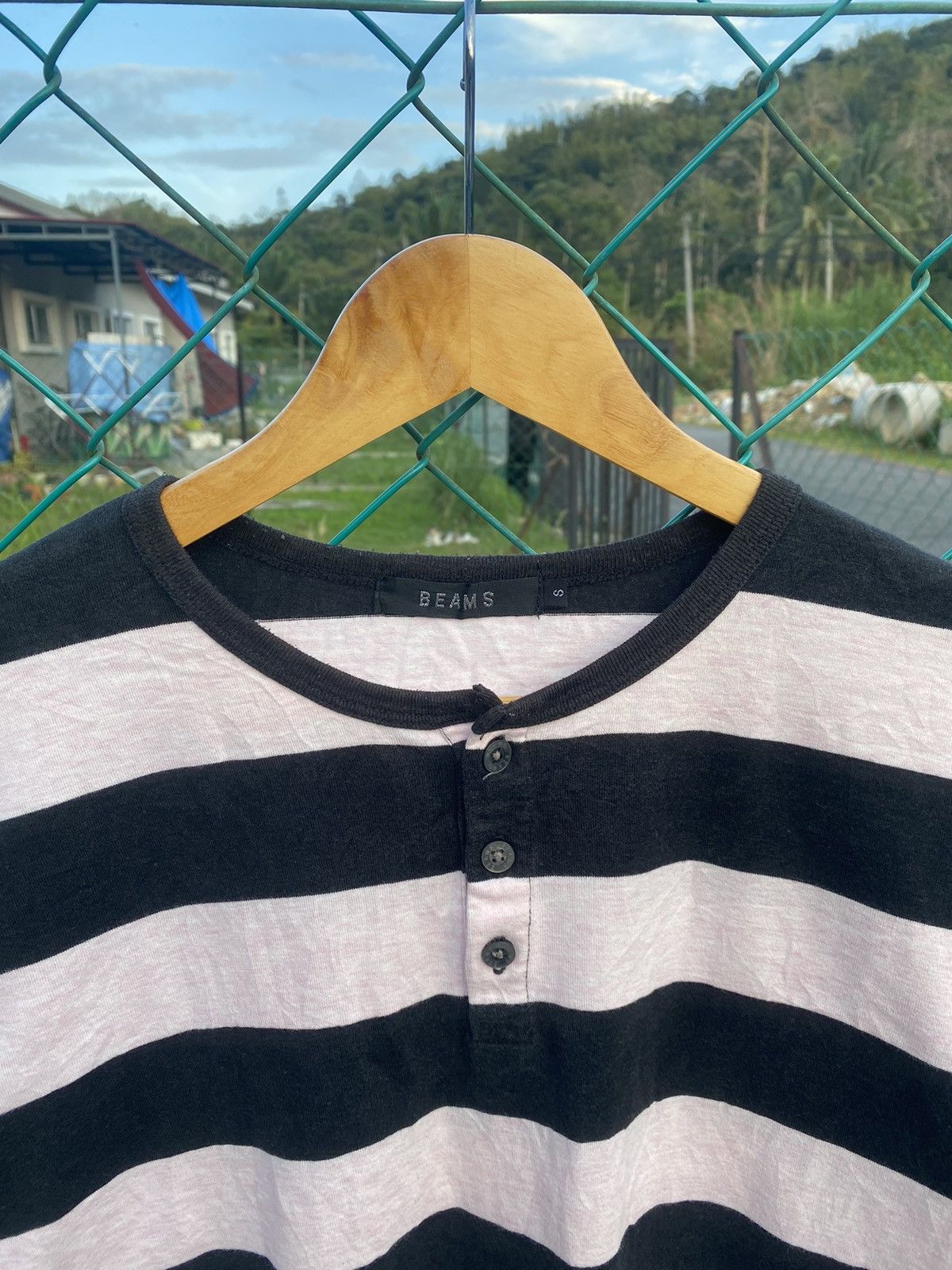 Beams Plus × Japanese Brand BEAMS Breton Striped Henleys Kurt Cobain Style Size S / US 4 / IT 40 - 3 Thumbnail