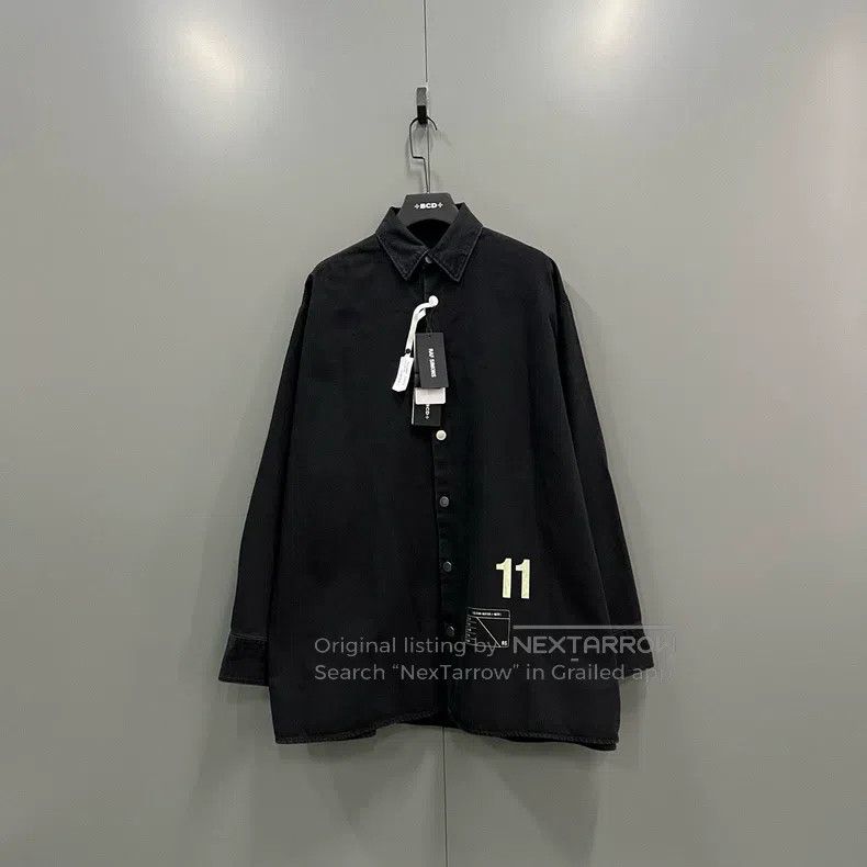 Raf Simons Raf Simons Black digital printed denim shirt Size US S / EU 44-46 / 1 - 1 Thumbnail