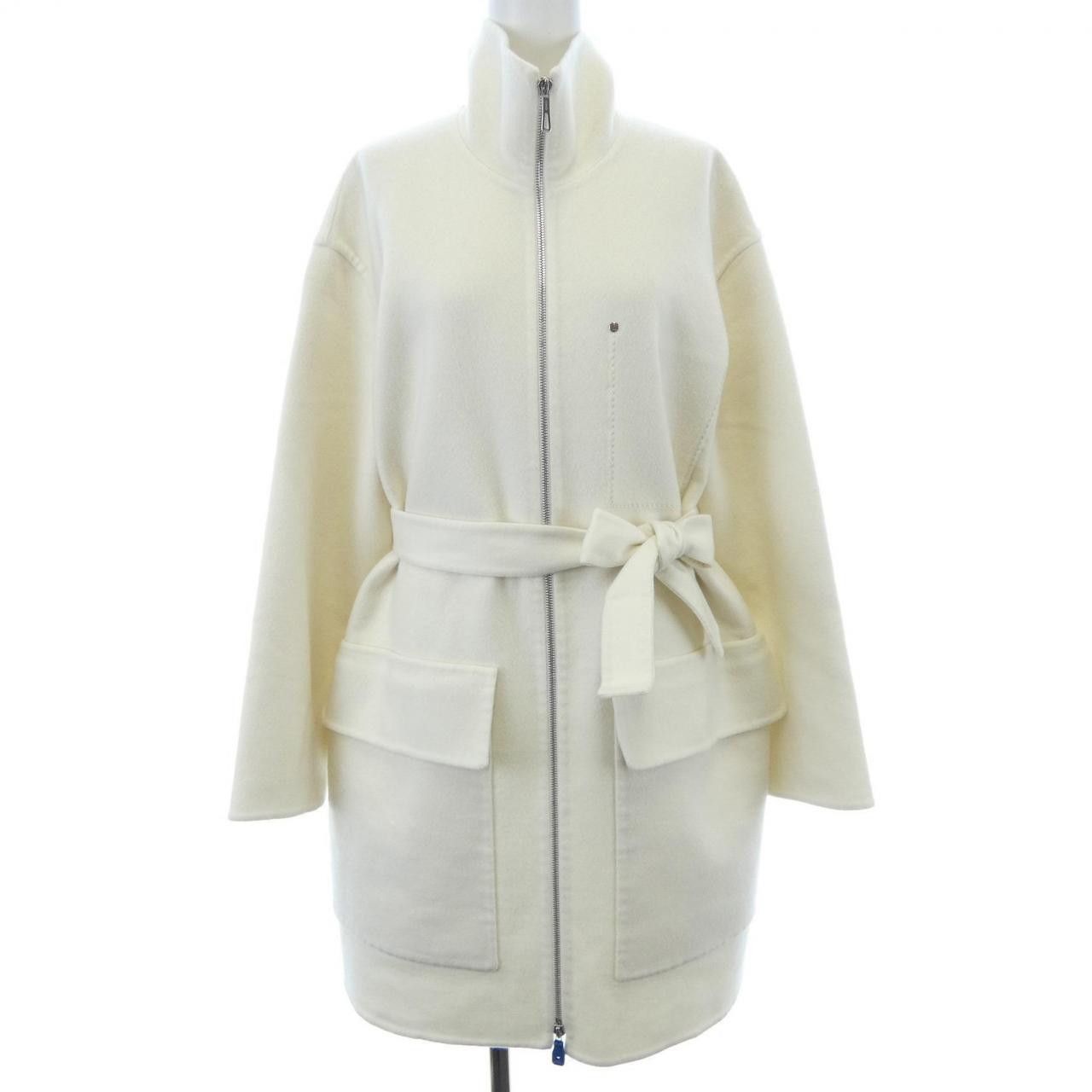 Hermes Hermes Hermes 5H0105DA 100% Cashmere Coat 34 Textile Outerwear DUTY FREE for USA Size ONE SIZE - 1 Thumbnail