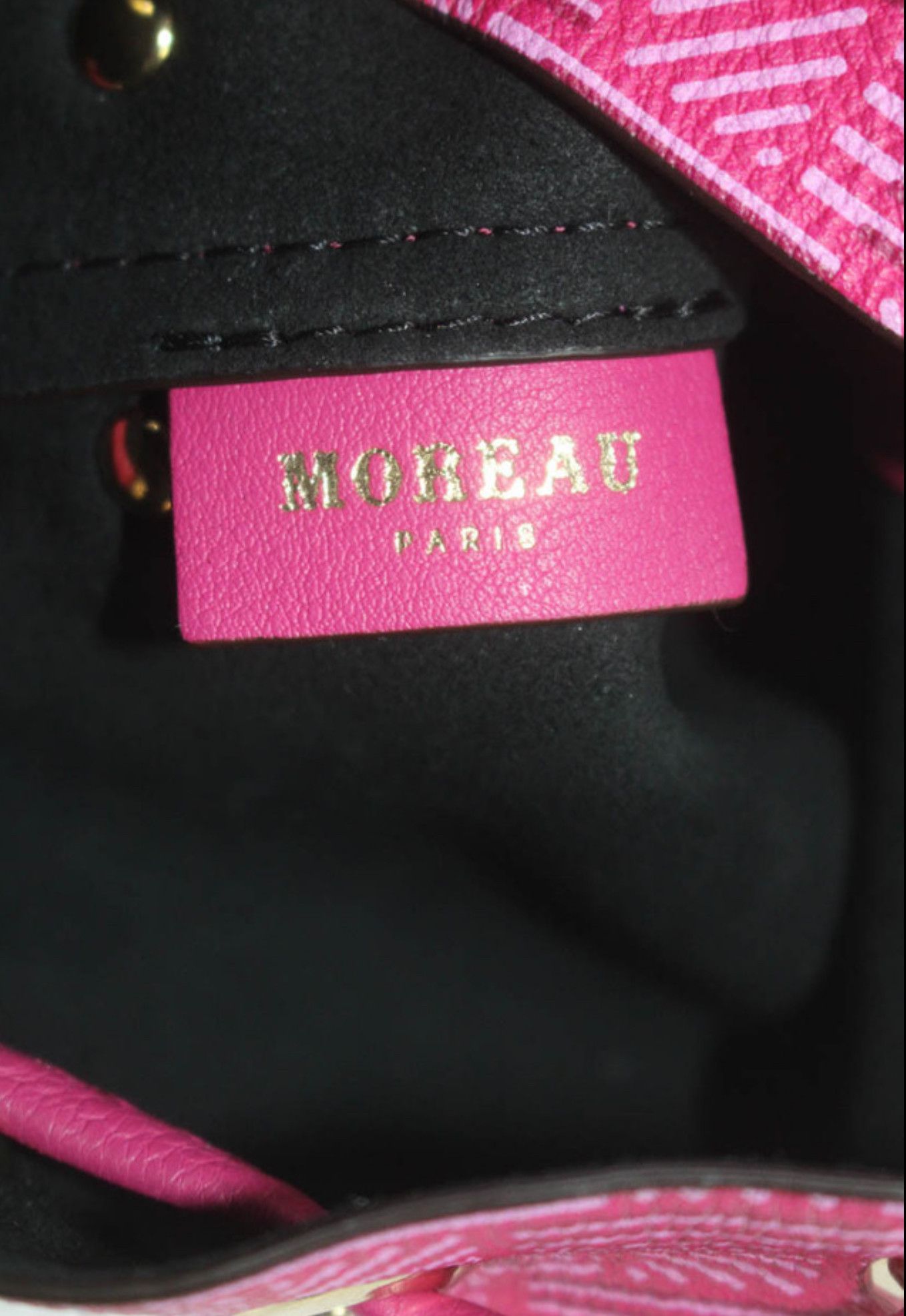 Moreau Paris Moreau Womens Pink Fuschia Printed La Pon Mini Bucket Bag Size ONE SIZE - 8 Thumbnail