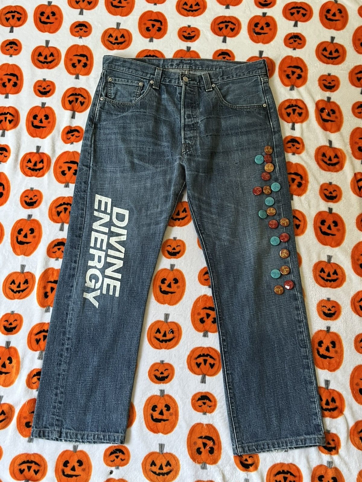 Dertbag Braille Pins Divine Energy Prototype Jeans (34x32) Size US 34 / EU 50 - 1 Thumbnail