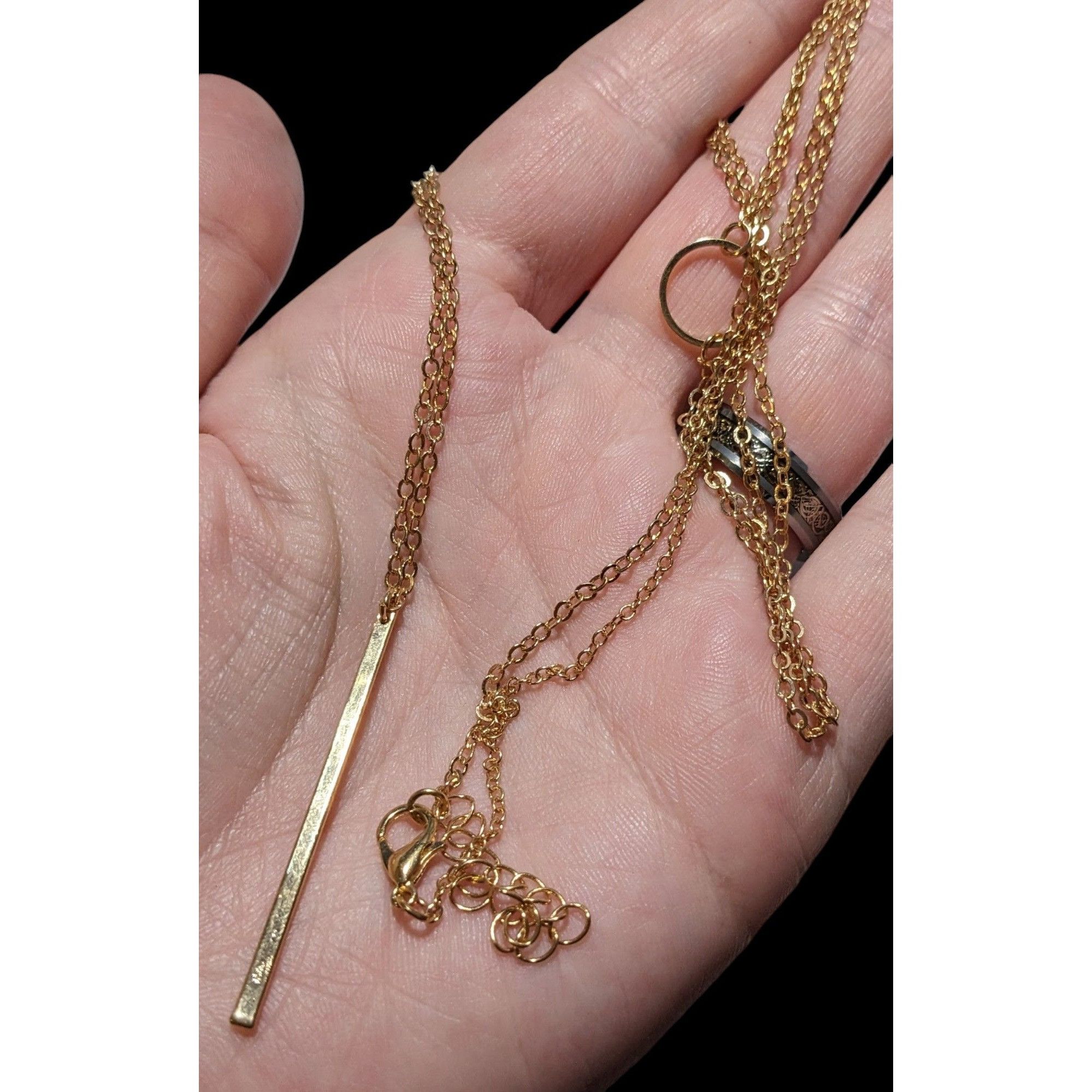 Other Minimalist Gold Geometric Charm Chain Necklace Size ONE SIZE - 7 Thumbnail