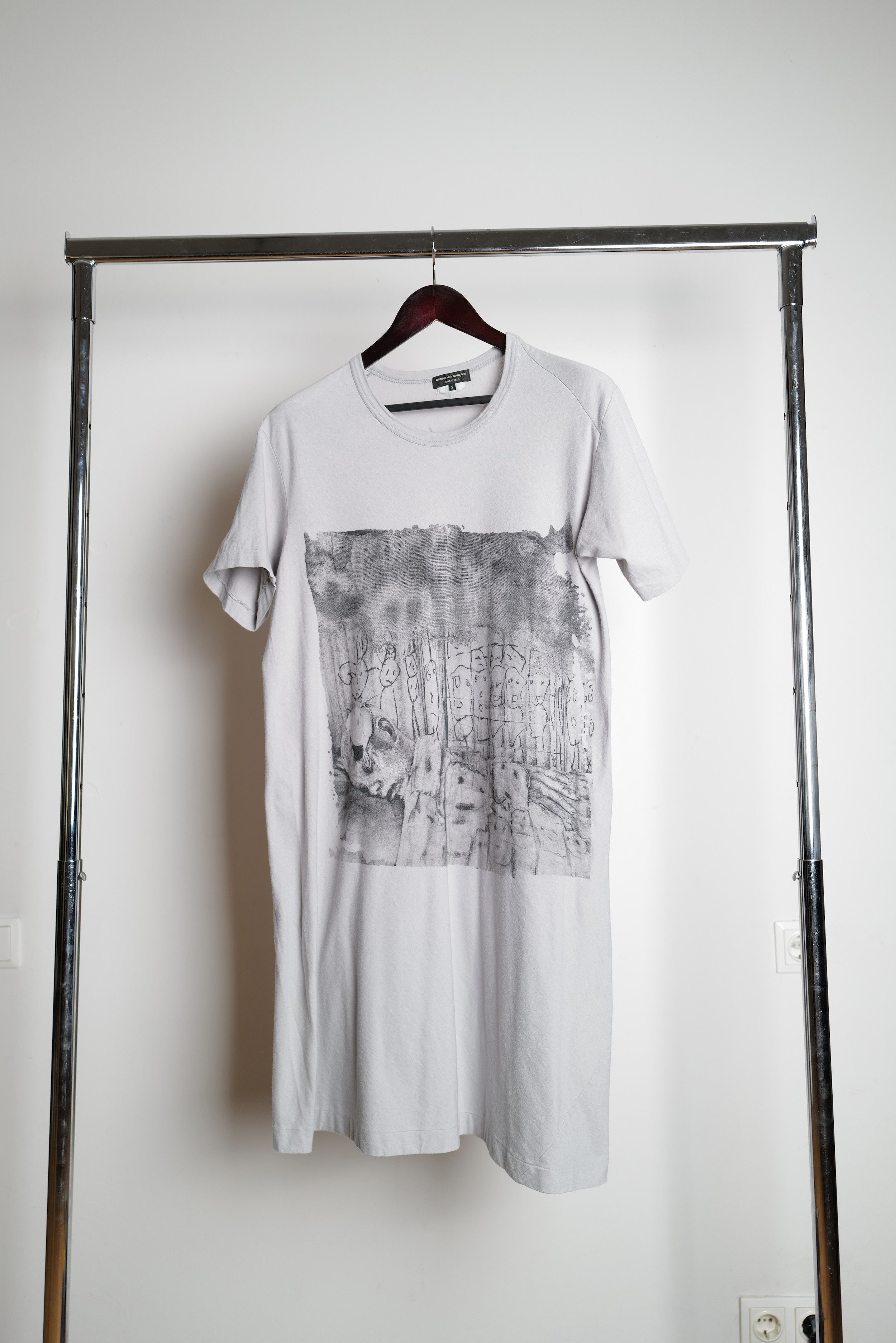 Comme des Garcons CDG LONG ASYMMETRIC T-SHIRT Size US M / EU 48-50 / 2 - 2 Thumbnail