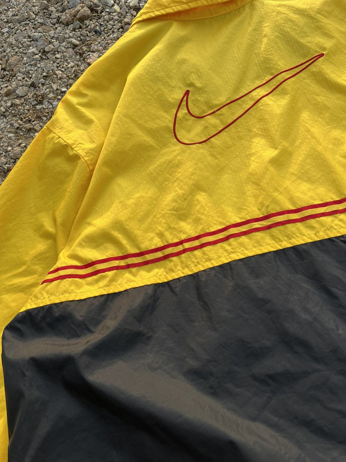 Nike × Vintage 🔥Vintage Nike Big Swoosh Embroidery Zipper Jacket 90s Size US XL / EU 56 / 4 - 10 Thumbnail