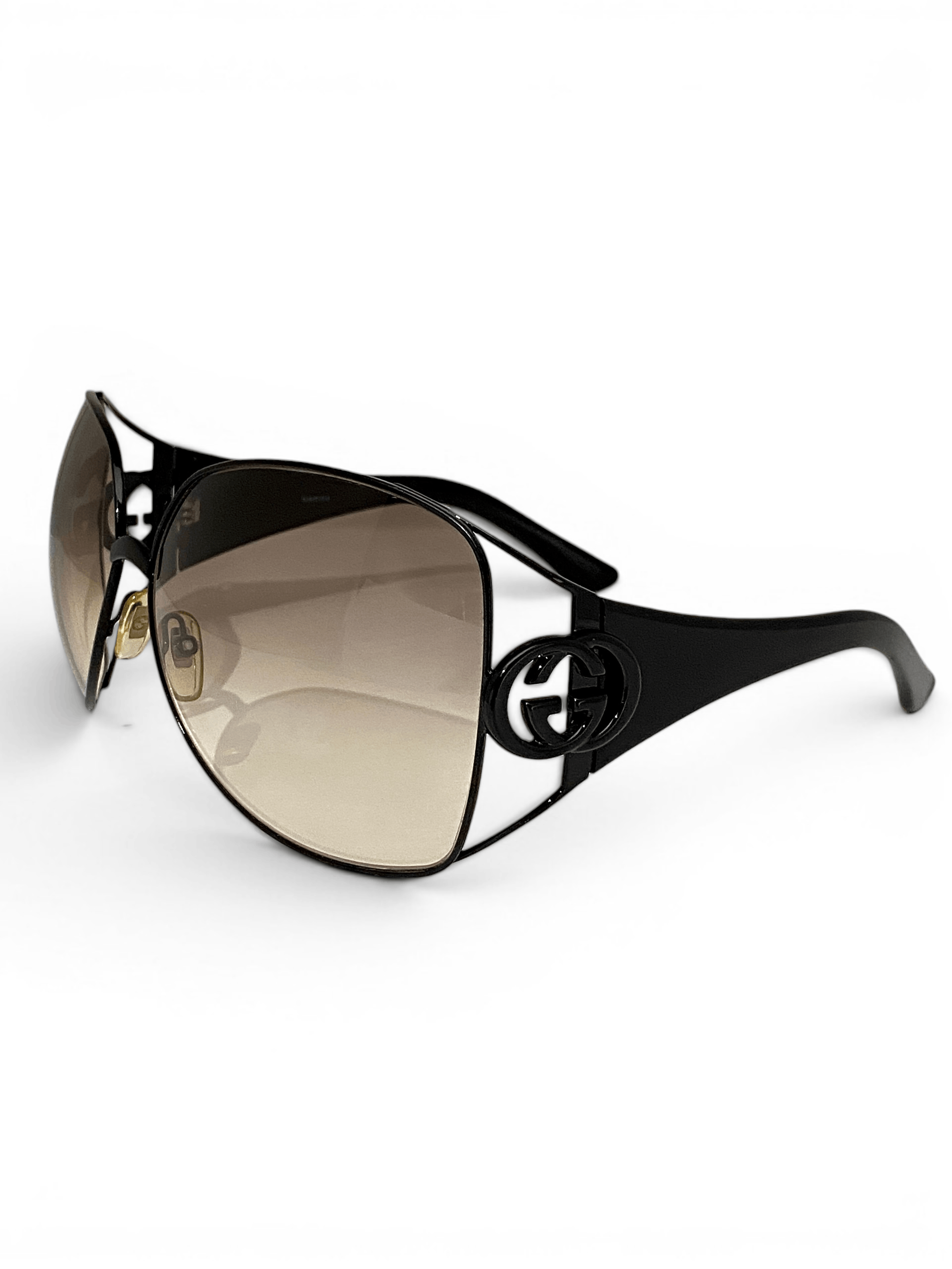Gucci Gucci x Tom Ford GG Logo Black Oversized Sunglasses Y2K Size ONE SIZE - 4 Thumbnail