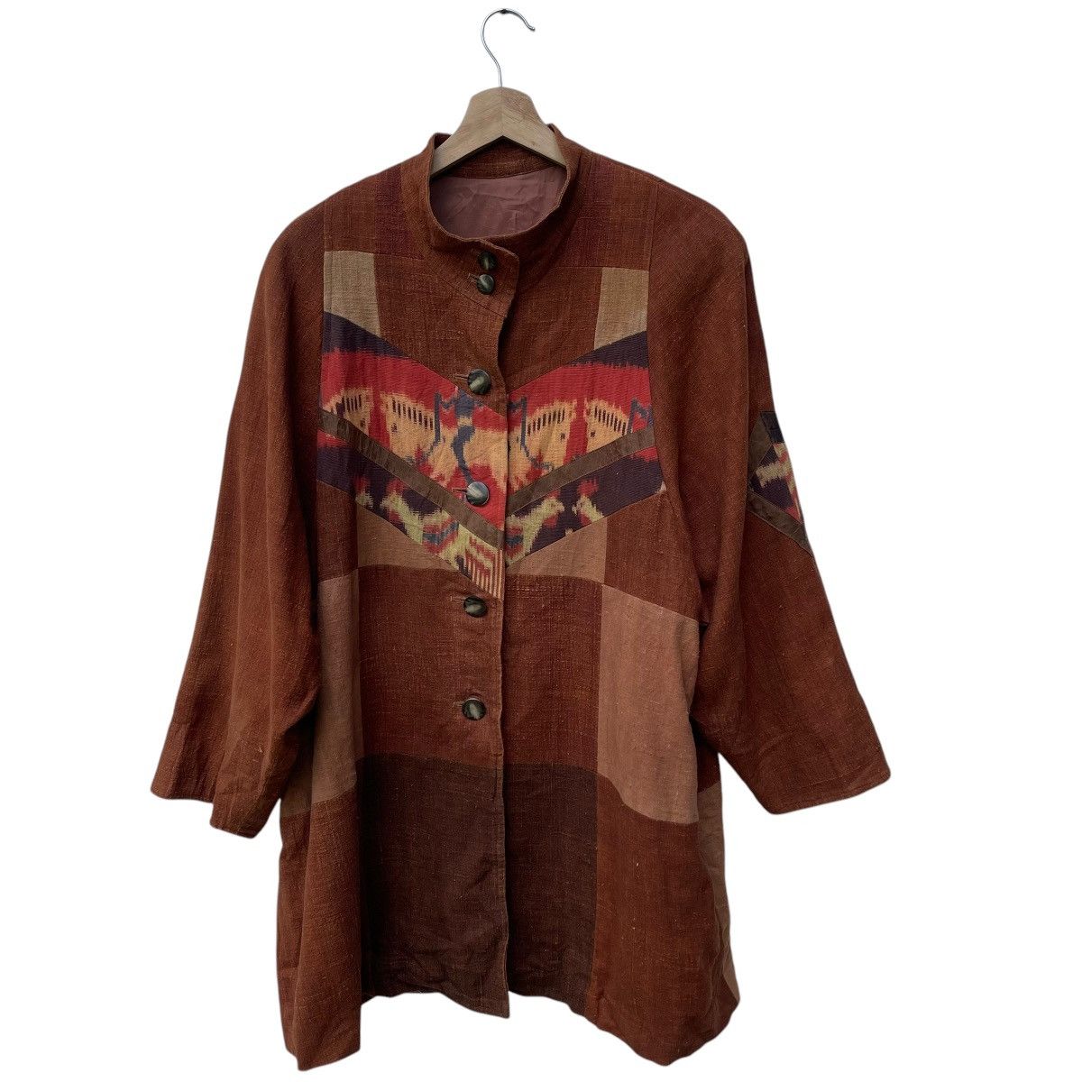 Issey Miyake × Japanese Brand × Vintage Vintage 90s Japanese Brand Patchwork Jacket Size M / US 6-8 / IT 42-44 - 1 Thumbnail