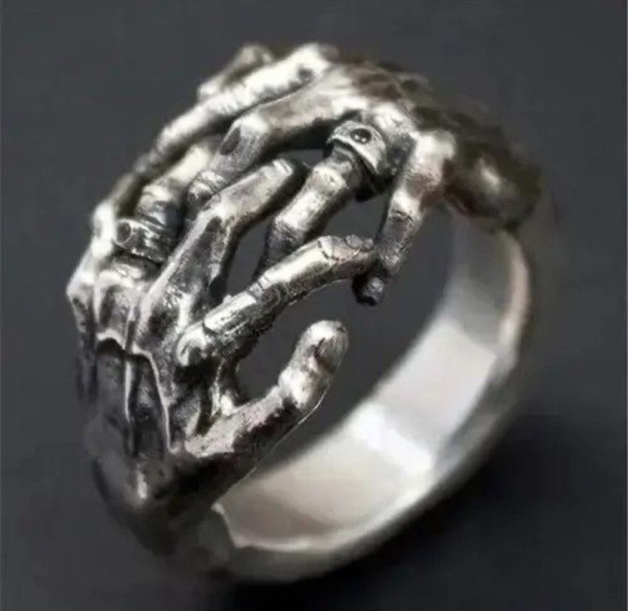 Jewelry × Vintage Skeleton Hand Ring Size ONE SIZE - 1 Thumbnail
