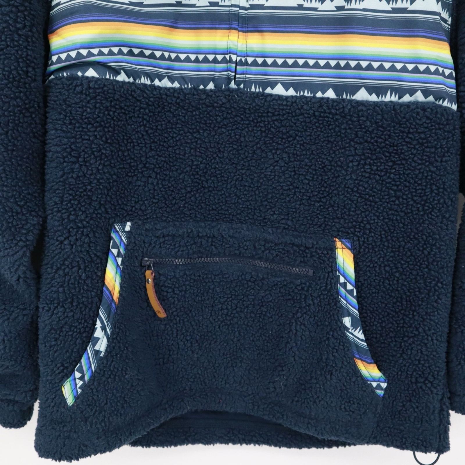 Other Hooey Sherpa Pullover Jacket Mens S Navy Boho Western Aztec Size US S / EU 44-46 / 1 - 11 Thumbnail