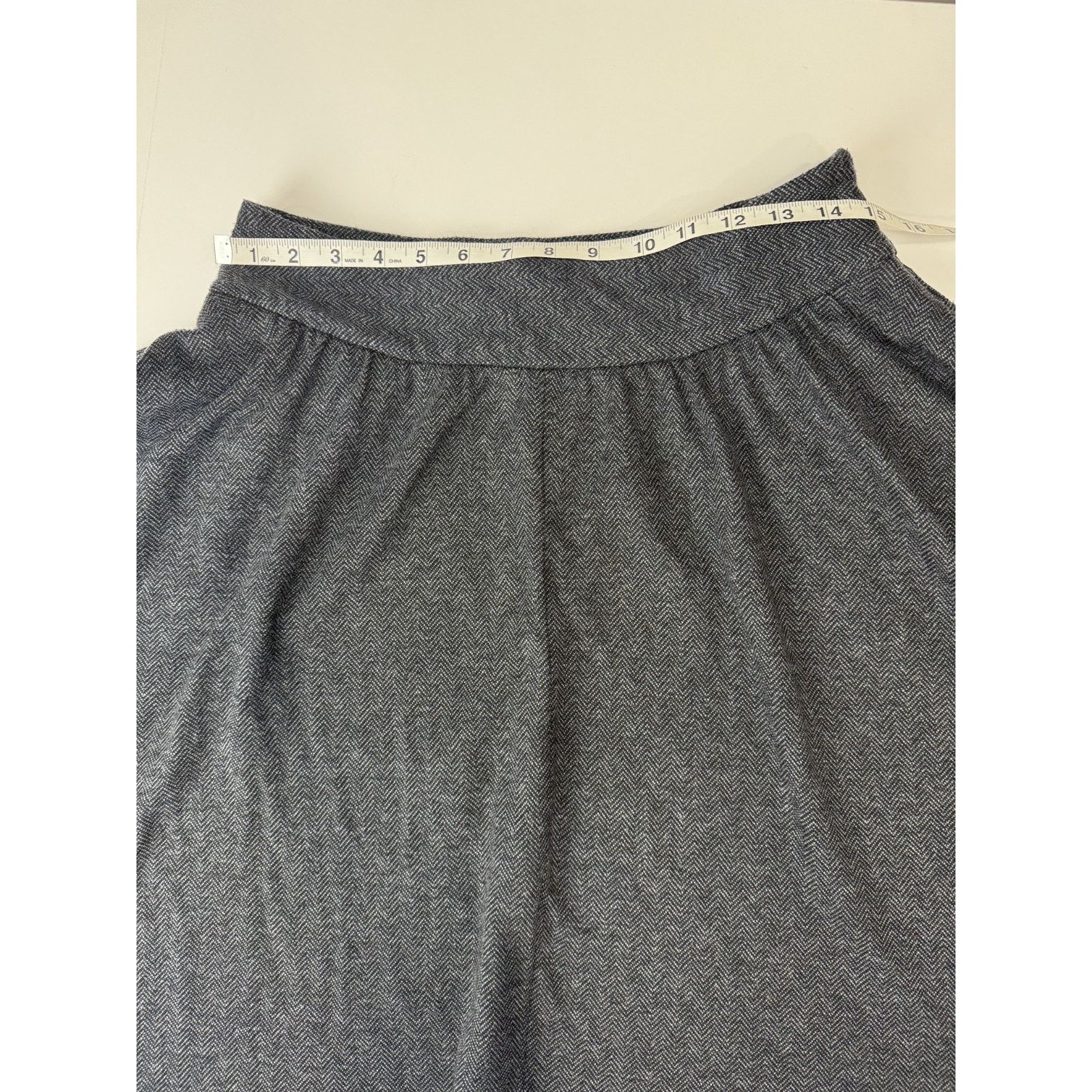 Banana Republic Banana Republic Wool Blend Herringbone A-Line Skirt 12 Size 34" / US 12 / IT 48 - 4 Thumbnail