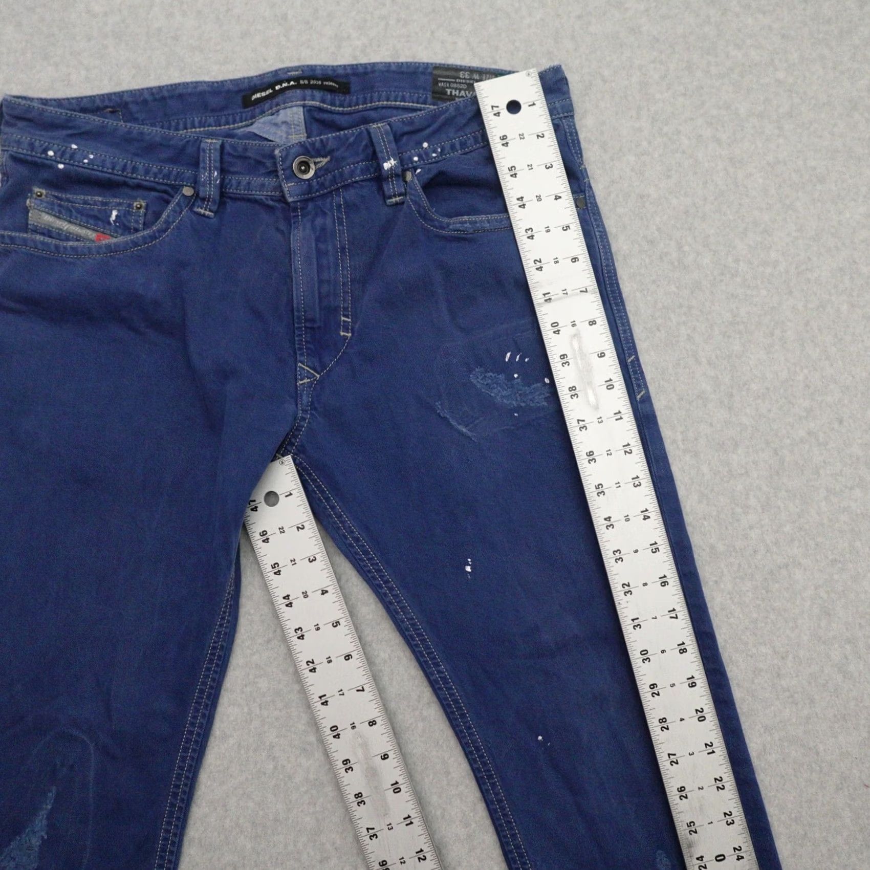 Diesel DIESEL D.N.A. Jeans Thavar Slim Skinny Mens 33x33 Blue ITALY Regular Jeans Men 33 Slim Blue Jeans 33x33 Women's? Size US 33 - 6 Thumbnail
