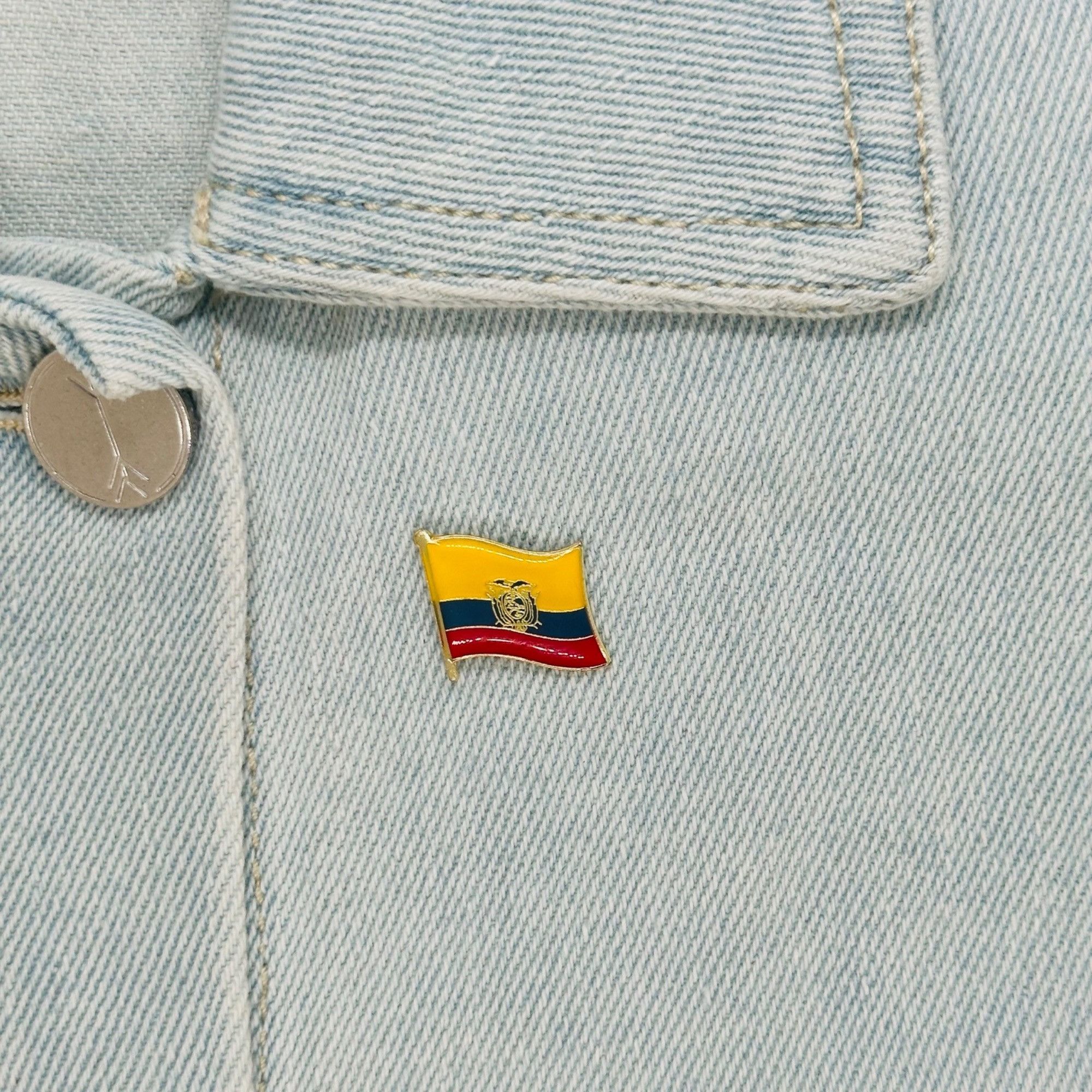 Other ✨Ecuadorian Flag Enamel Pin Yellow Blue Red Broch Patriotic Size ONE SIZE - 1 Thumbnail