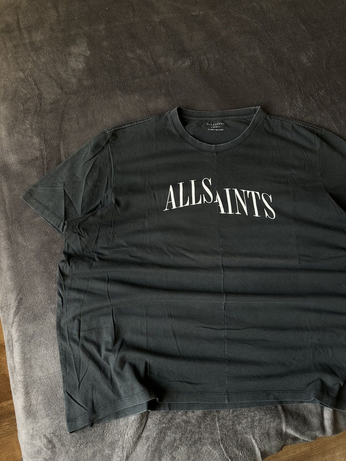 Allsaints × Vintage Vintage Y2K Faded Allsaints Tee Logo Luxury Size US XXL / EU 58 / 5 - 2 Thumbnail