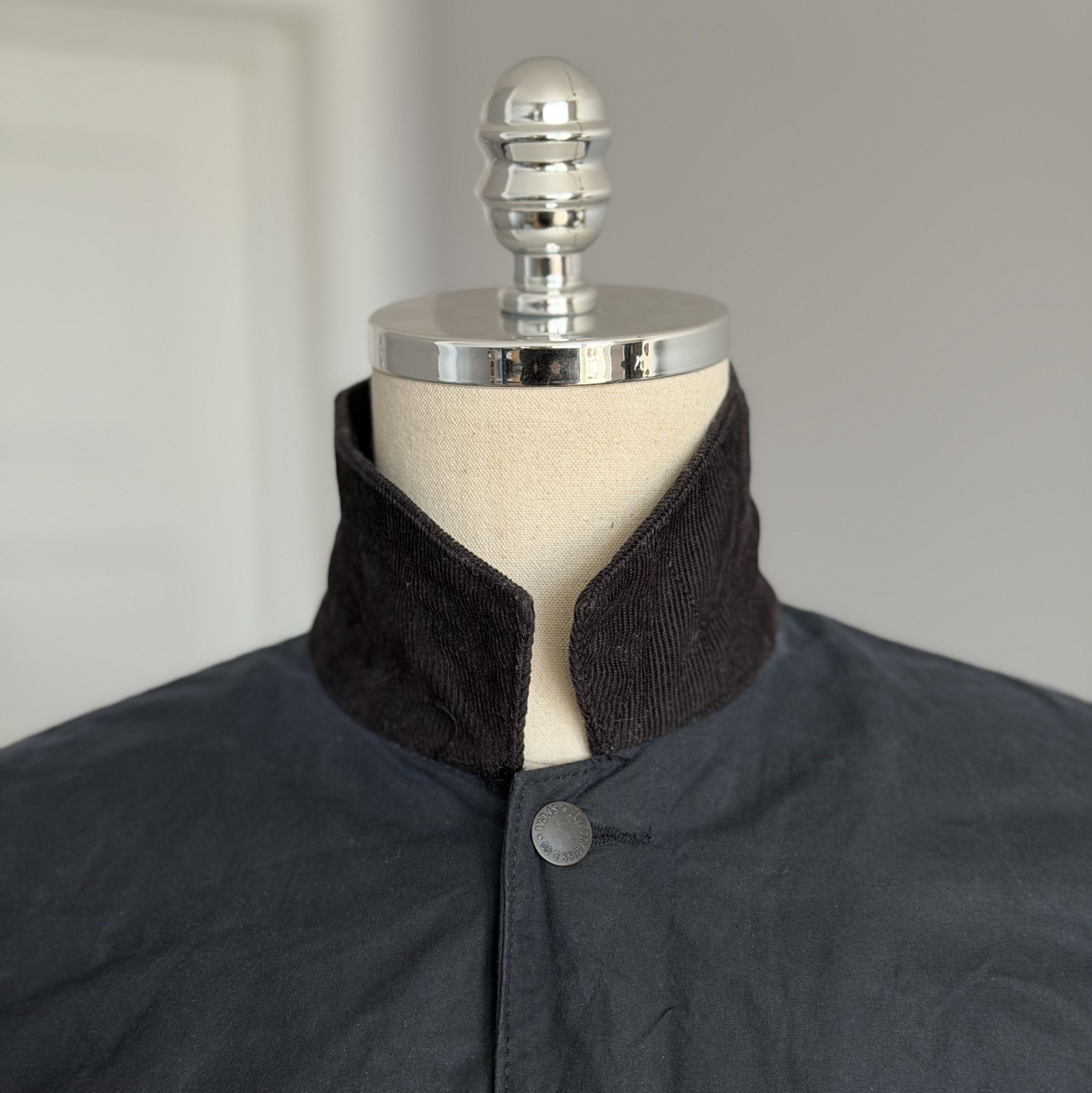 Levi's LEVIS Halley Stevensons Wax Sherpa Jacket Navy Waxed Cotton Size US M / EU 48-50 / 2 - 6 Thumbnail