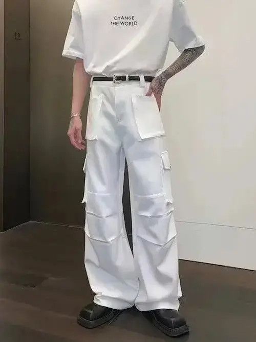 Other White Cargo High Waist Pants Size US 34 / EU 50 - 3 Thumbnail