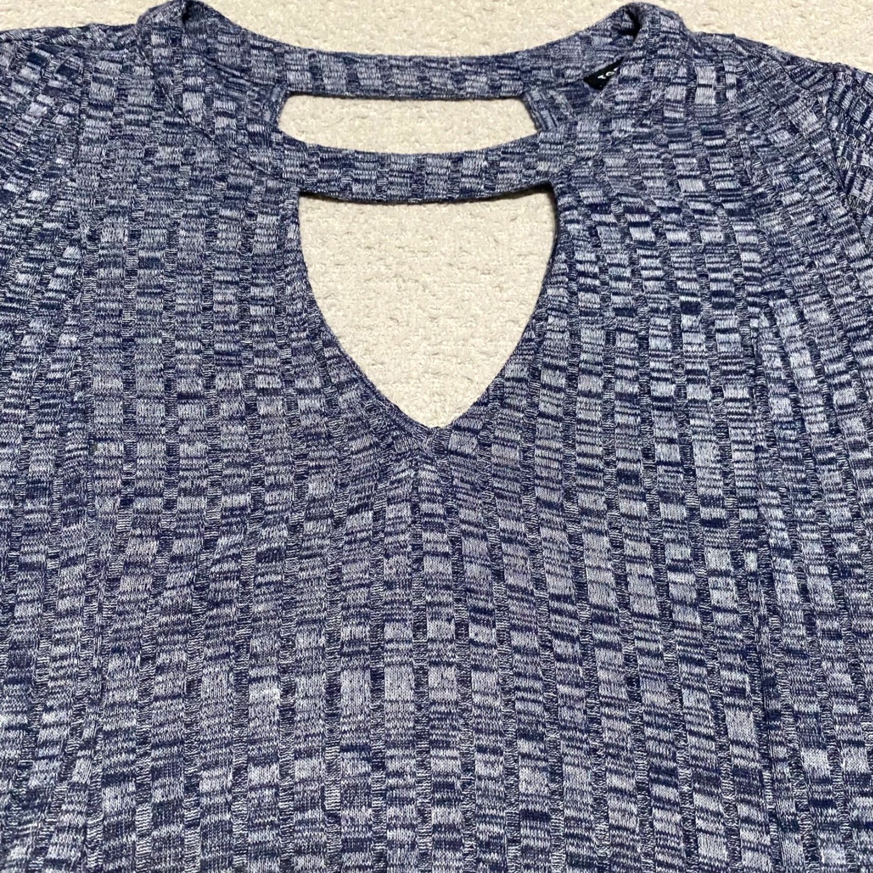 Torrid Torrid Dress Blue 1X 3/4 Sleeve Keyhole Neck A-Line Mini Knit Polyester Rayon Plus Womens Shirt? Size XL / US 12-14 / IT 48-50 - 6 Thumbnail