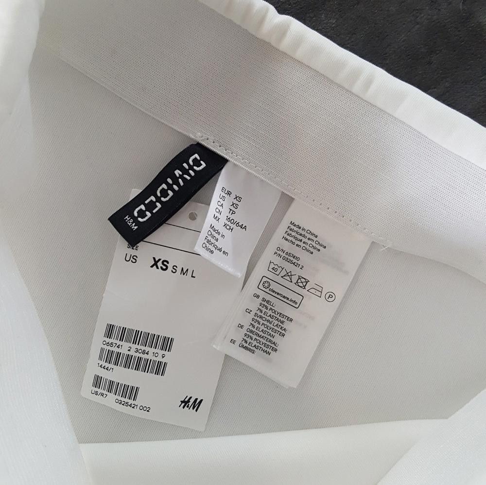 Divided White Mesh Detailed Divided High Waisted Midi Size 26" / US 2 / IT 38 - 4 Thumbnail