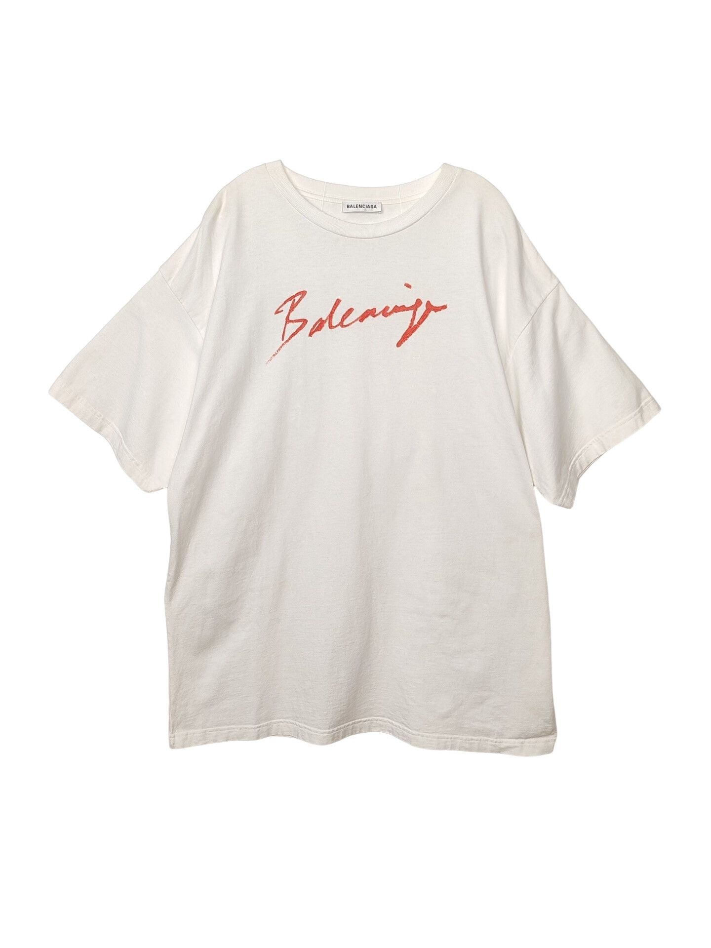 Balenciaga Balenciaga Red Script Logo T-Shirt Size S Size US S / EU 44-46 / 1 - 1 Thumbnail