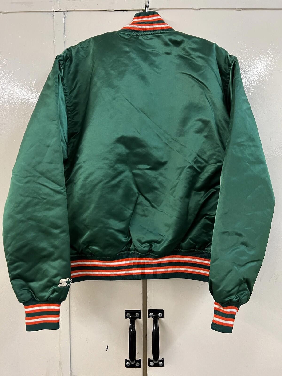 Starter Starter Miami Hurricanes Bomber Satin NCAA Jacket M Medium Size US M / EU 48-50 / 2 - 4 Thumbnail