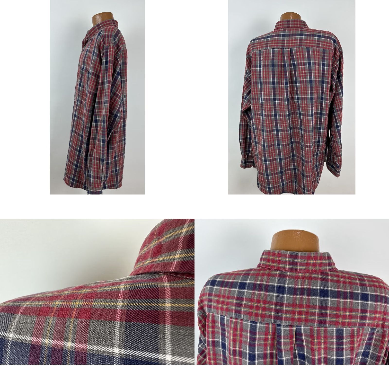 Dockers VINTAGE Dockers Button-Down Shirt Men's 2XL Tall Plaid Gray 90s Casual Outdoor Size US XXL / EU 58 / 5 - 8 Thumbnail