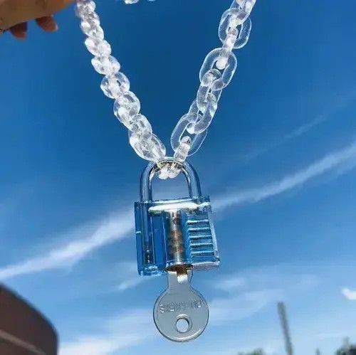 Other Acrylic Chain Lock Pendant Necklace Size ONE SIZE - 2 Thumbnail