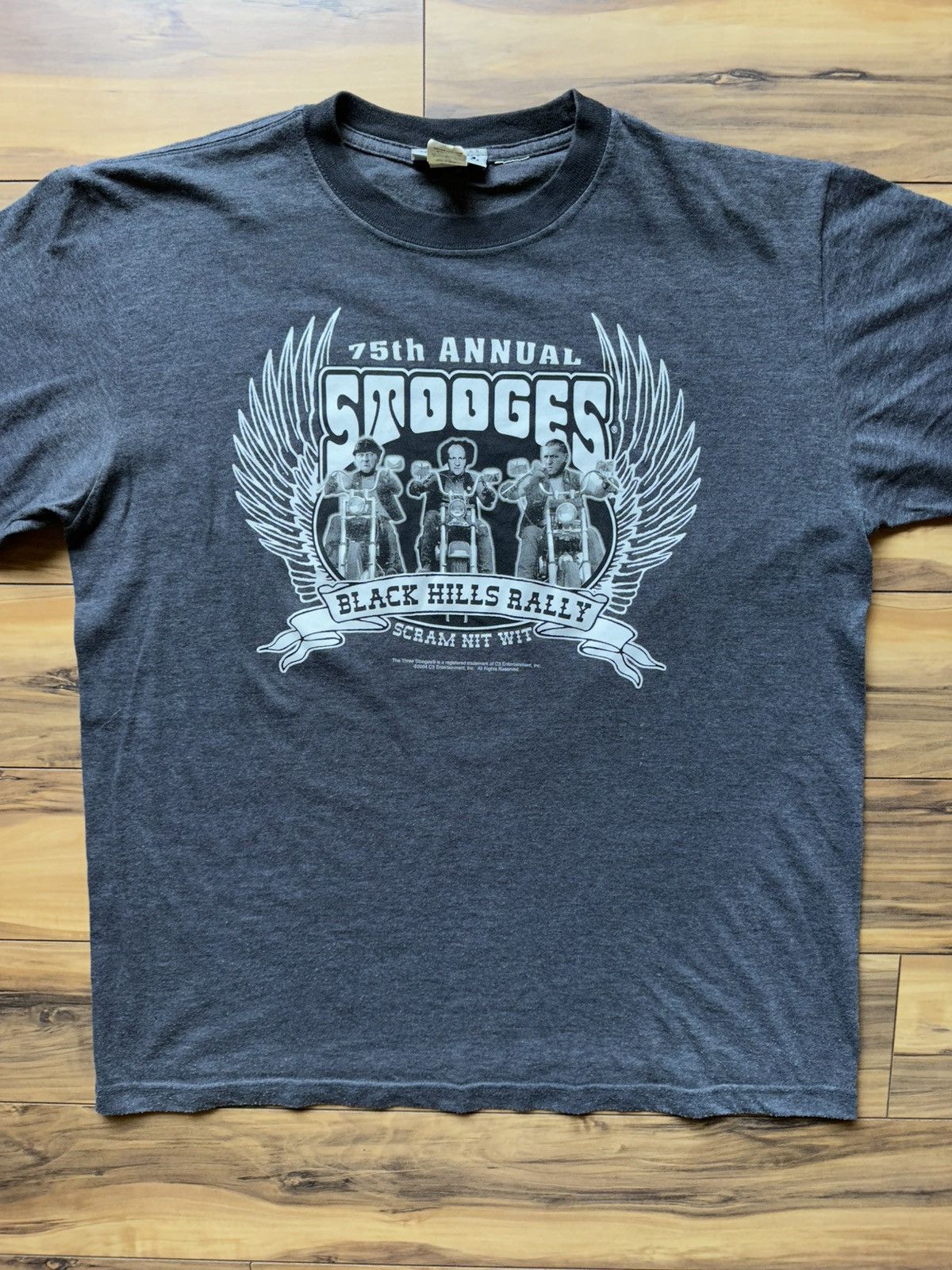 Vintage 75th Annual Sturgis Black Hills Rally 3 STOOGES 2004 edition Size US XL / EU 56 / 4 - 2 Thumbnail