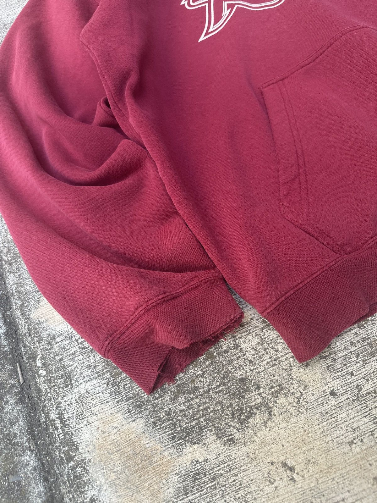 Champion × Vintage Vintage Burgundy Adidas Center Logo Ride University Hoodie Size US L / EU 52-54 / 3 - 3 Thumbnail