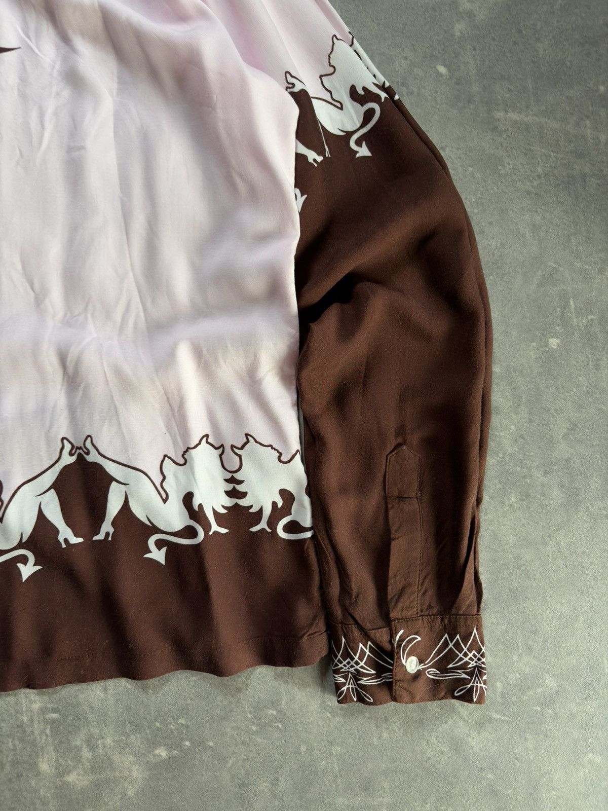 Mambo Mambo Long Sleeve Printed Devil Woman Cowboy Western Shirt L Size US L / EU 52-54 / 3 - 14 Thumbnail
