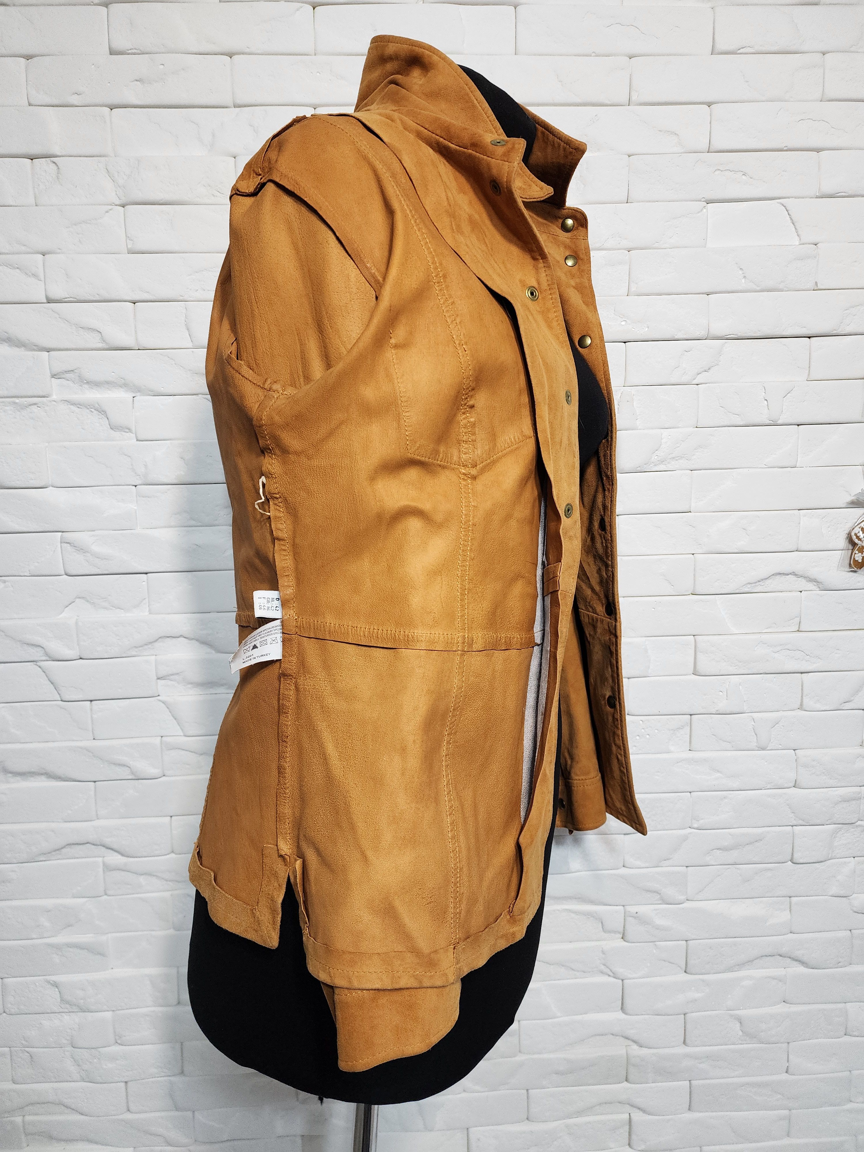 Other Women's Suede Shirt: Brown Leather Simple Style Size L / US 10 / IT 46 - 9 Thumbnail