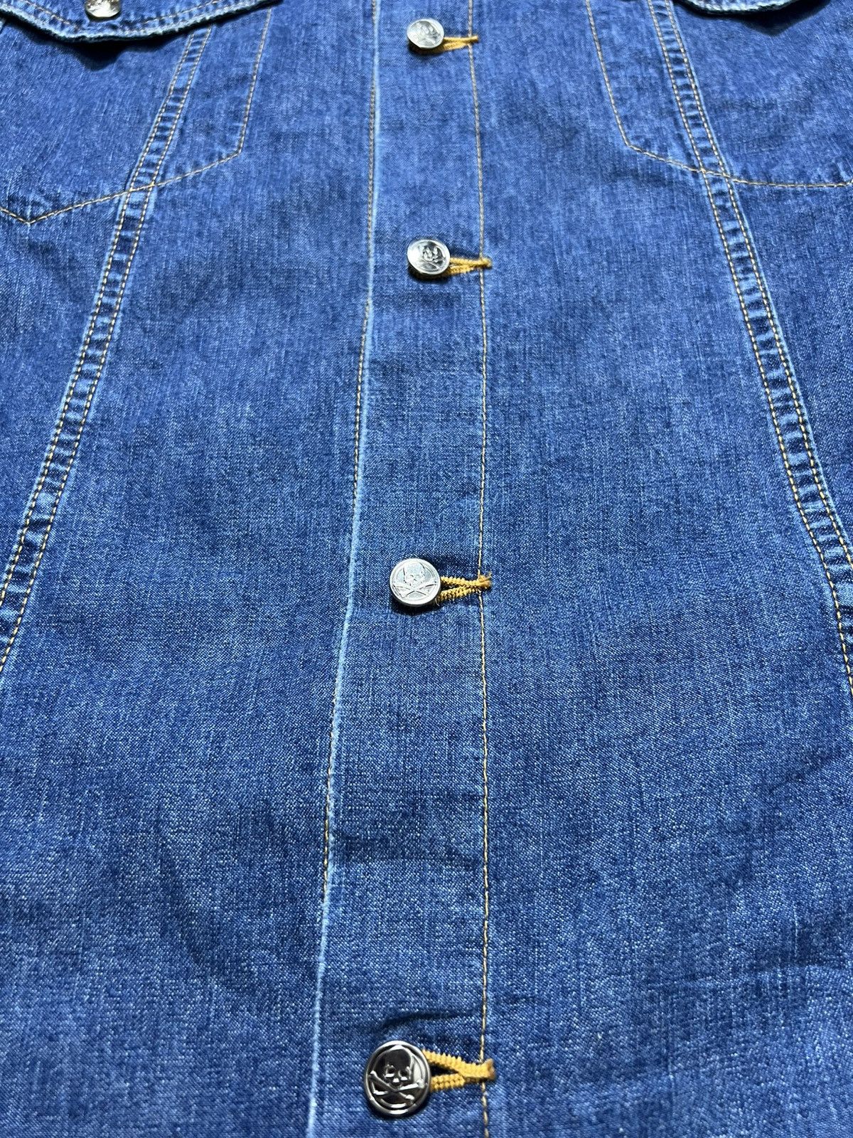 Mastermind World Mastermind World Dyed Logo Lightweight Denim Shirt Size US XS / EU 42 / 0 - 14 Thumbnail
